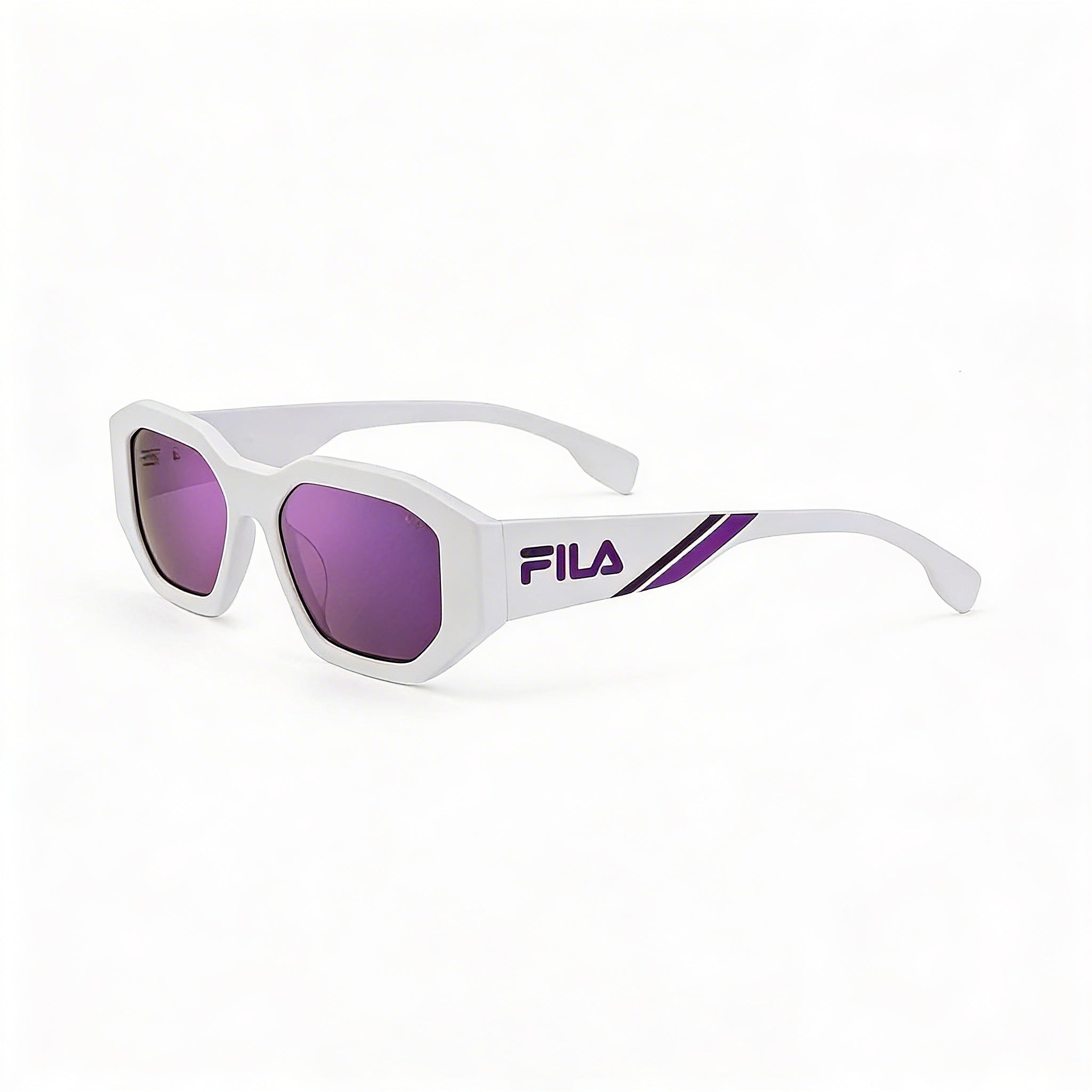FILA Modern Unisex Acetate Frame Polycarbonate Lens Sunglasses - 54mm Lens Width, 18mm Bridge, 140mm Temple Length, Photo 2
