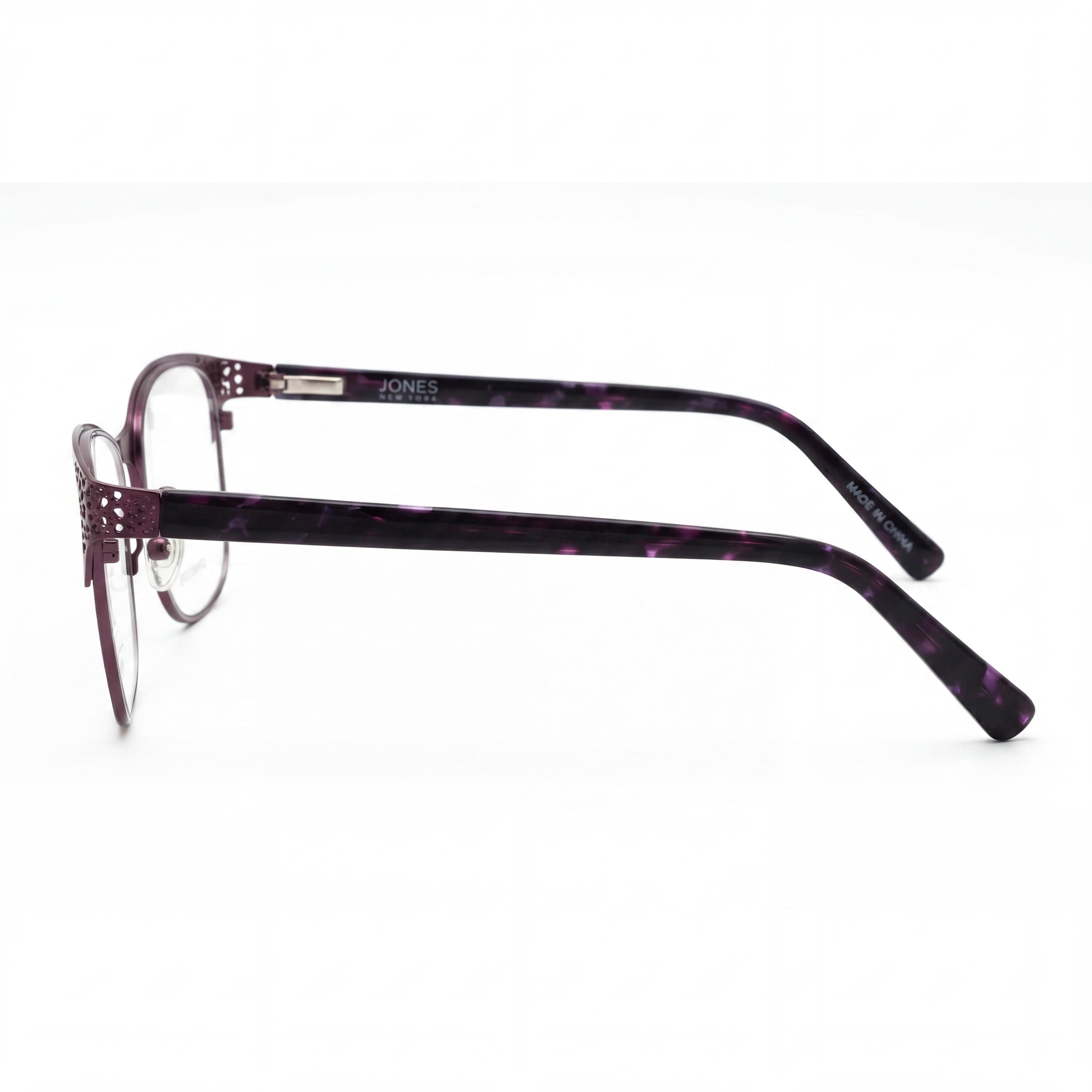 Jones New York Vjon497 Men's Purple Metal Frame Polarized Polycarbonate Eyewear, Lens 51mm, Bridge 17mm, Temple 140mm, Photo 2
