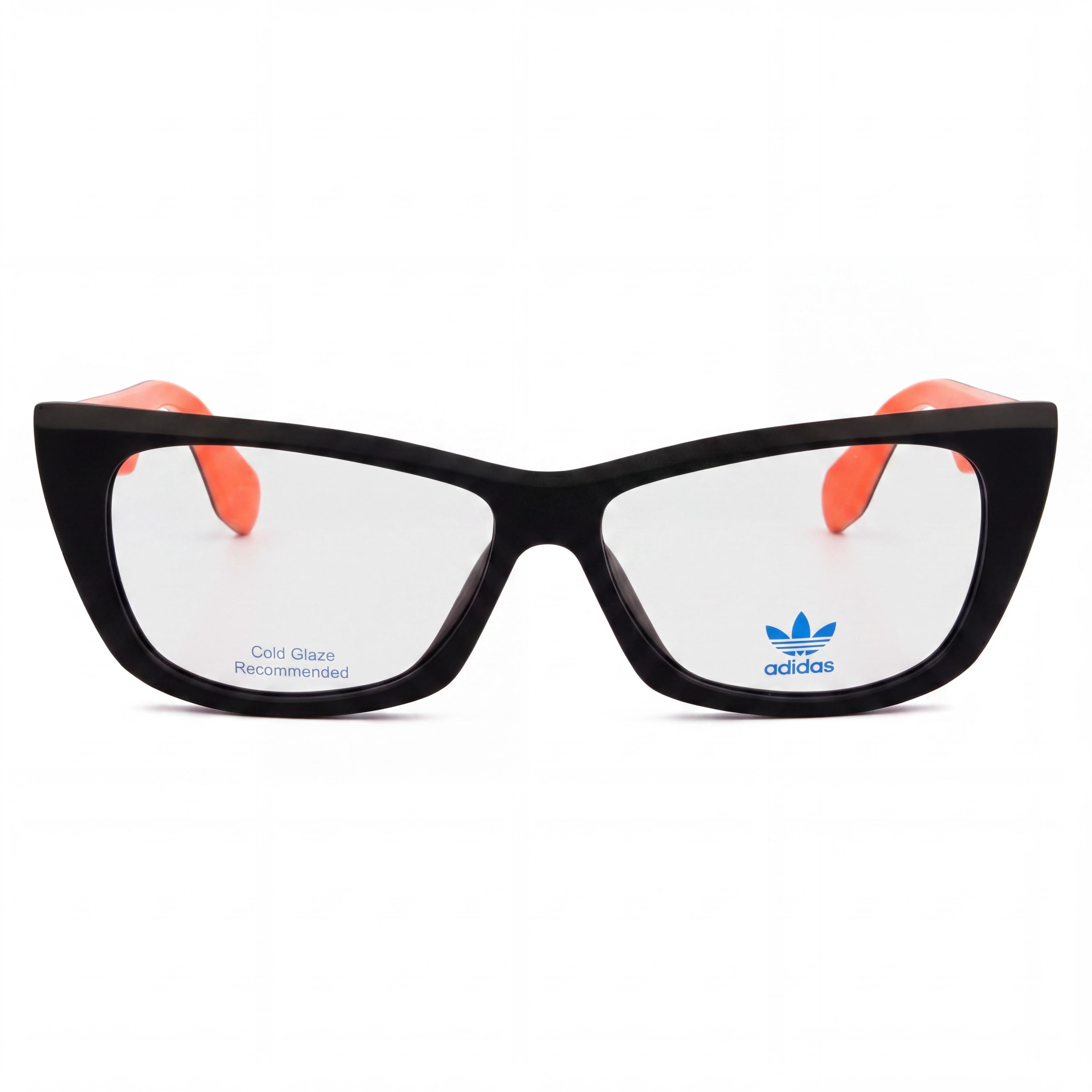 Adidas Originals OR5010 - Montura oftálmica inyectada para mujer, color negro mate, lentes de policarbonato transparente, ancho de lente de 55 mm, Photo 2