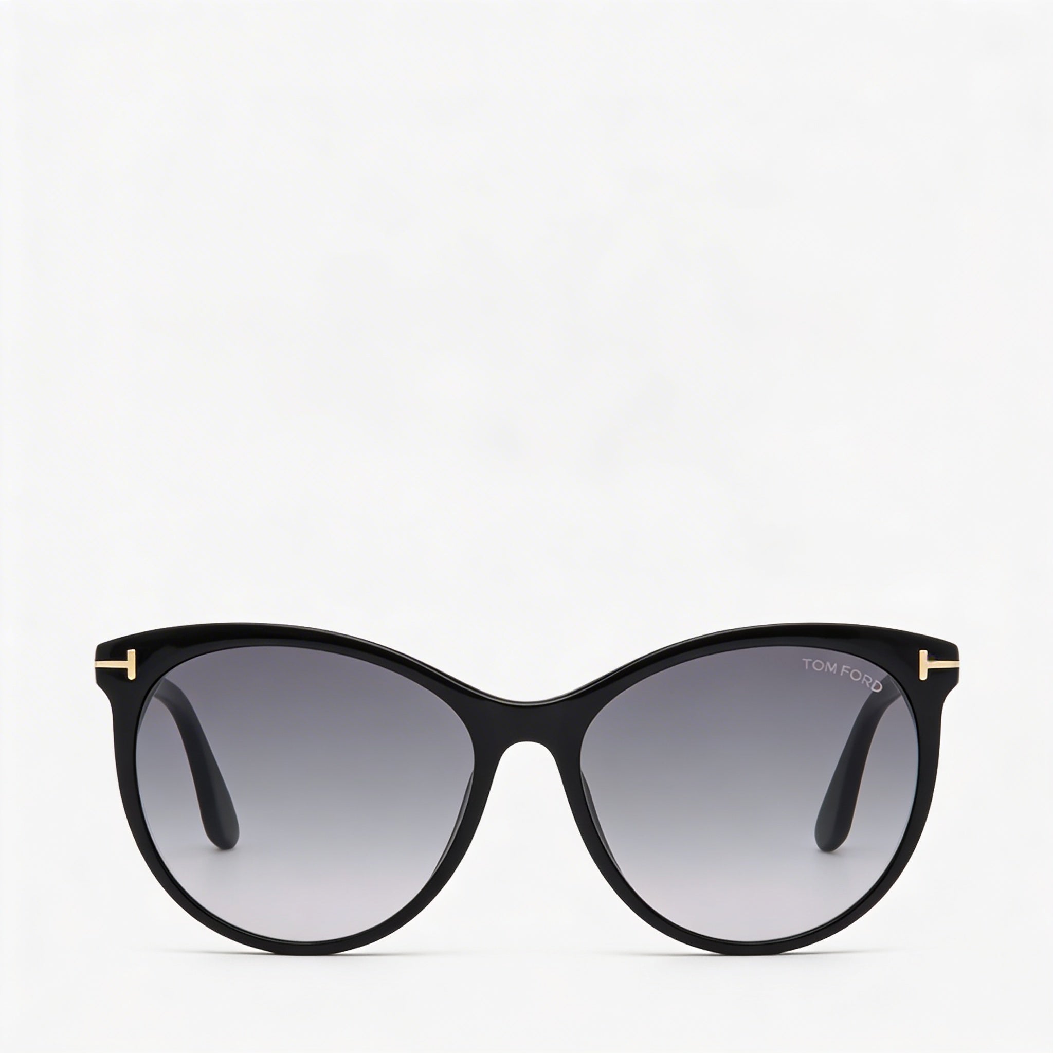 Gafas de sol unisex Tom Ford Maxim TF787 de plástico negro brillante con degradado gris y UV400, redondas y modernas, de 59 mm, Photo 2
