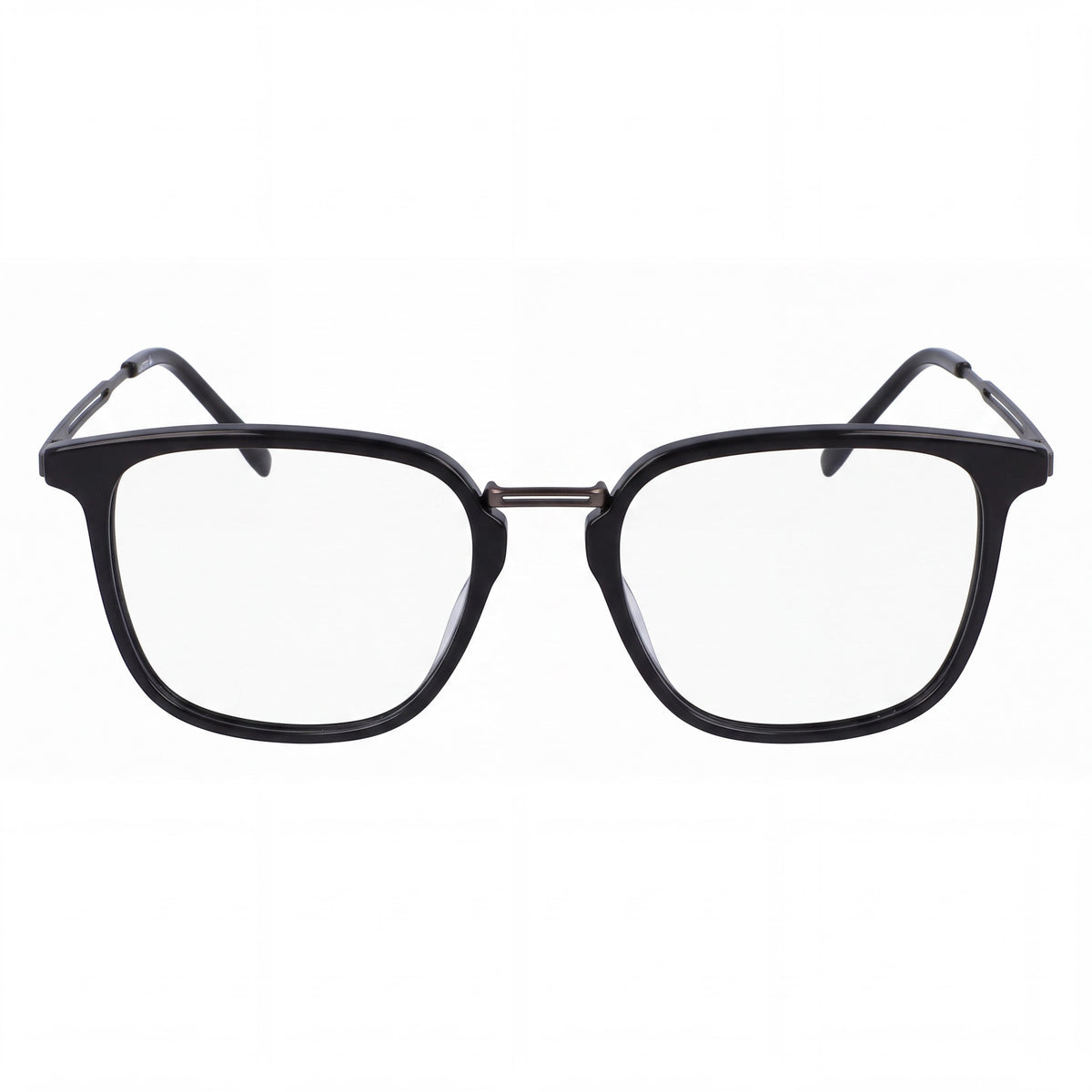 Lacoste Casual Men's Ophthalmic Eyeglasses with Black Frame and Transparent Plastic Lenses Size 52-19-145, Photo 2