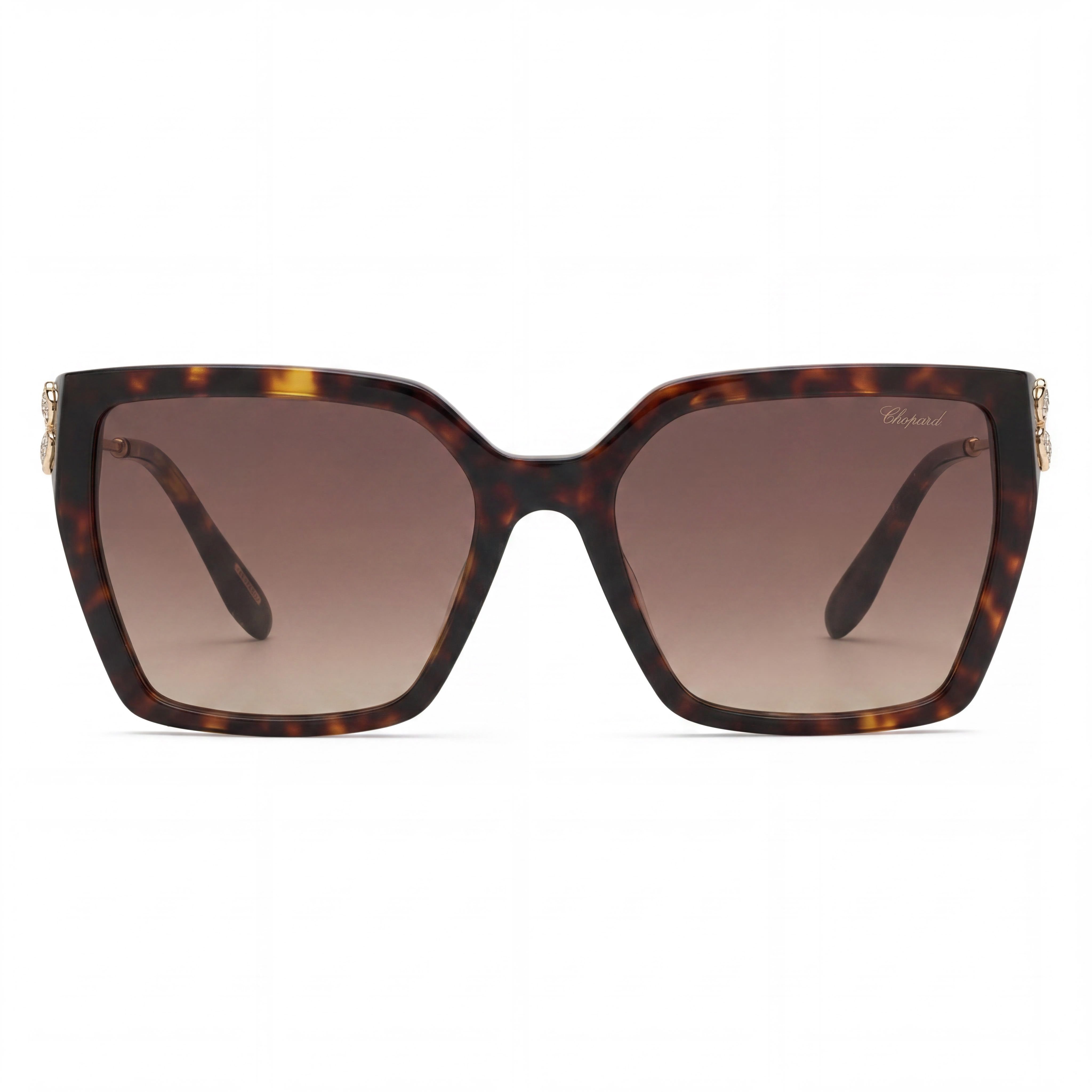 Chopard Sch371s Women's Classic Havana Cellulose Acetate Brown Gradient UV Protection Sunglasses 56mm, Photo 2