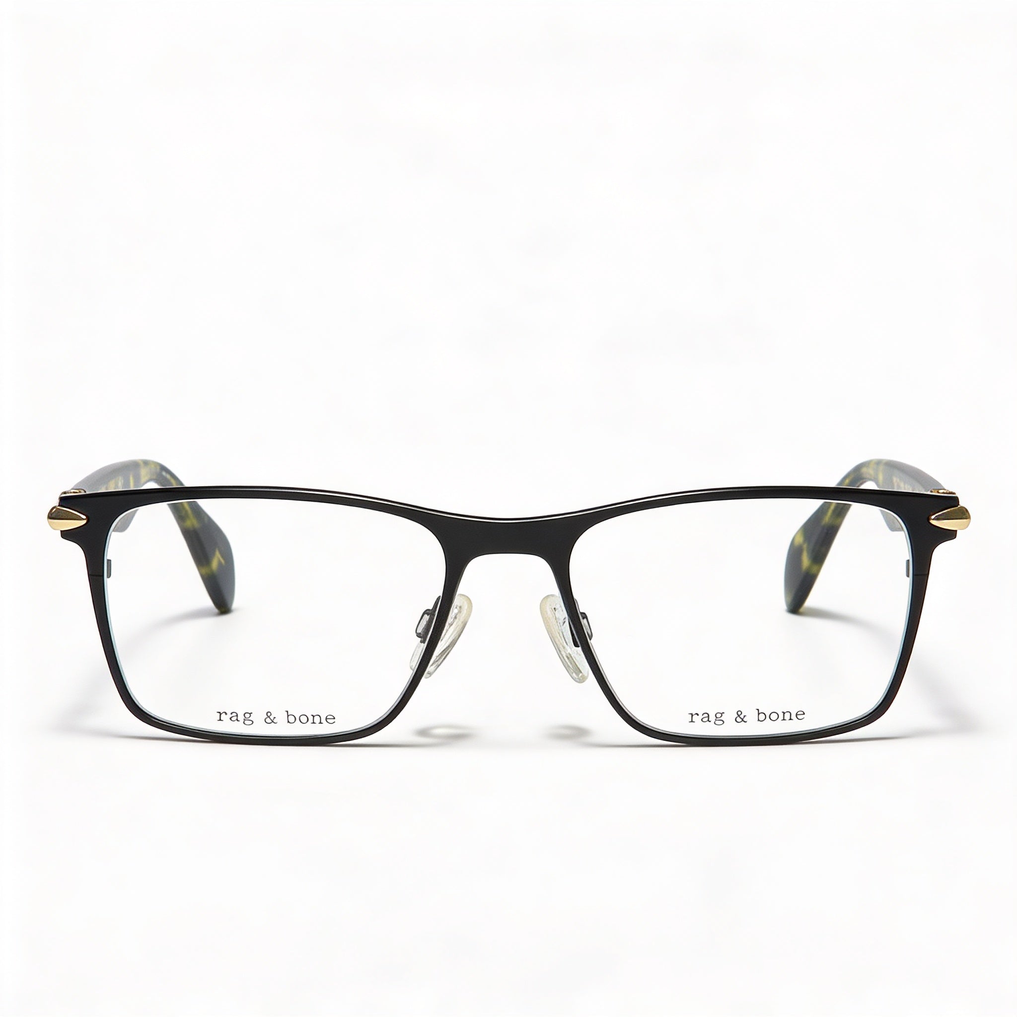 Gafas de vista metálicas Rag & Bone Rnb 7009 para hombre, color negro mate, con lentes de demostración, 53-17-145, Photo 3