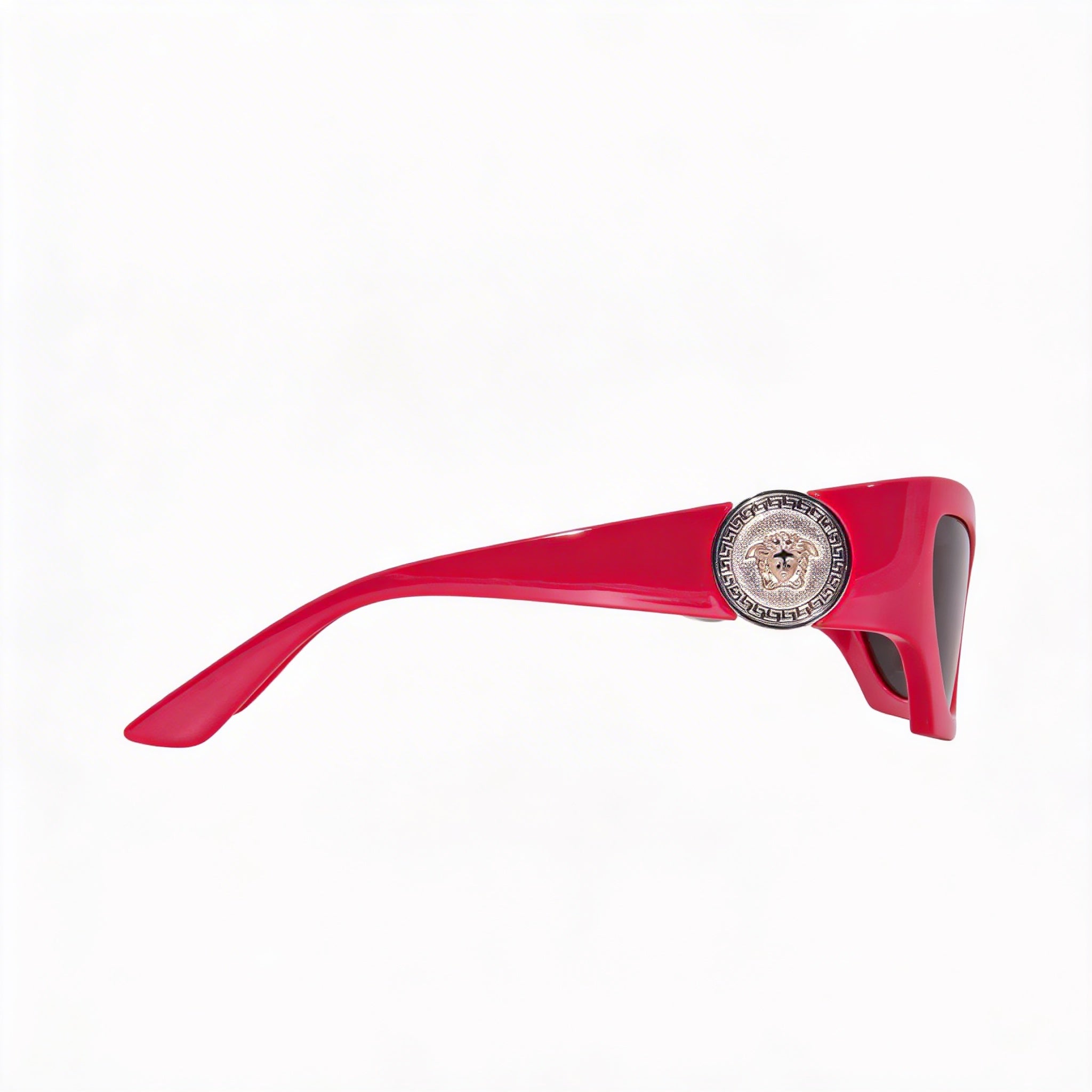 Gafas de sol Versace VE4450 Cat Eye para mujer, montura gris oscuro, lentes rosa gris oscuro, protección UV 100 %, 60 mm, Photo 3