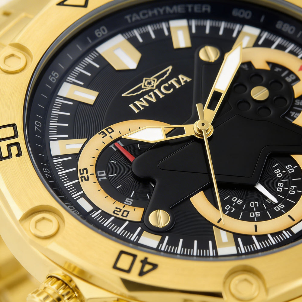 Invicta Men's Pro Diver SCUBA 22767 Gold Stainless Steel Quartz Chronograph Diver Watch, 50mm Case