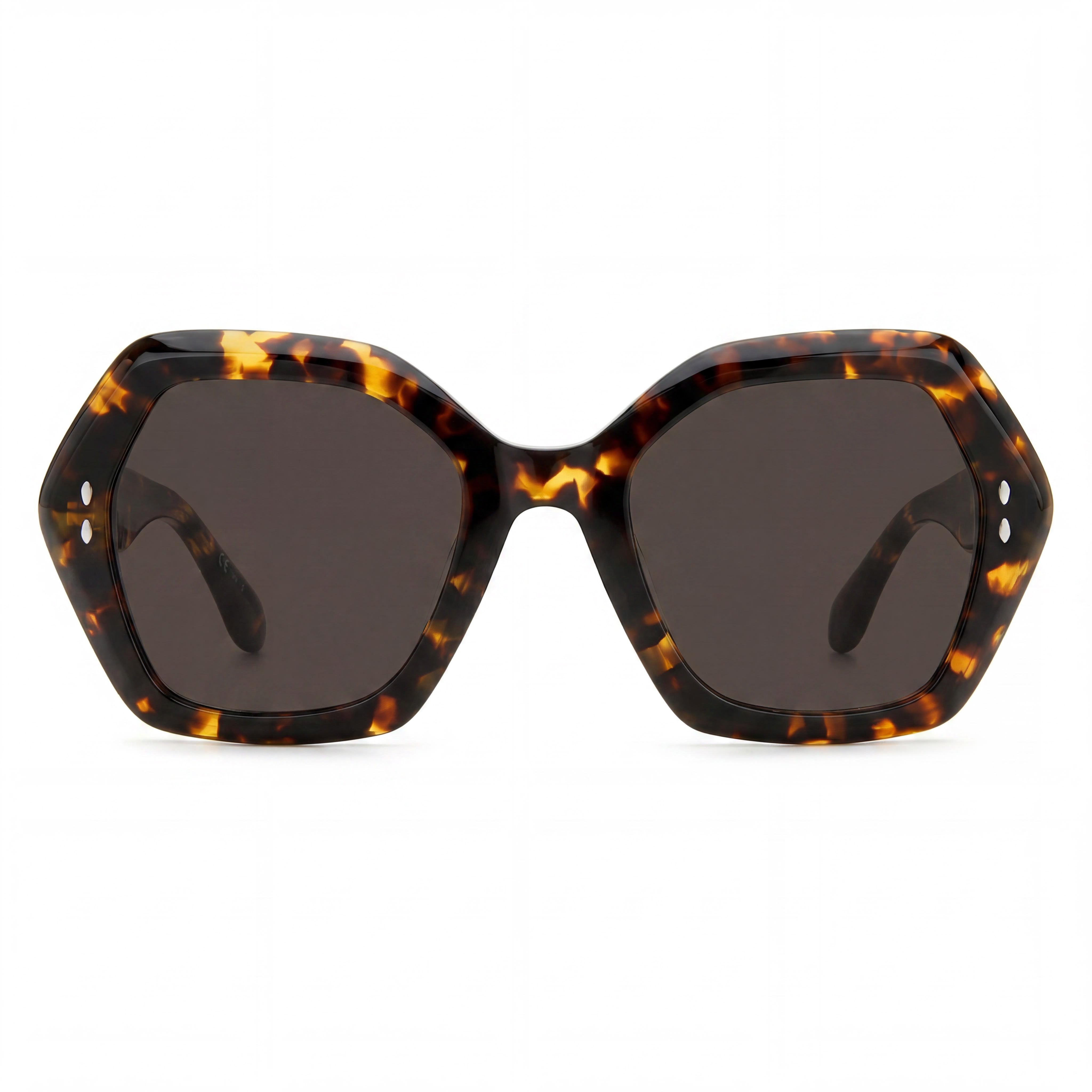 Isabel Marant Im 0107/g/s Women's Acetate Havana Octagonal UV Protected Non-Polarized Sunglasses 53mm, Photo 2
