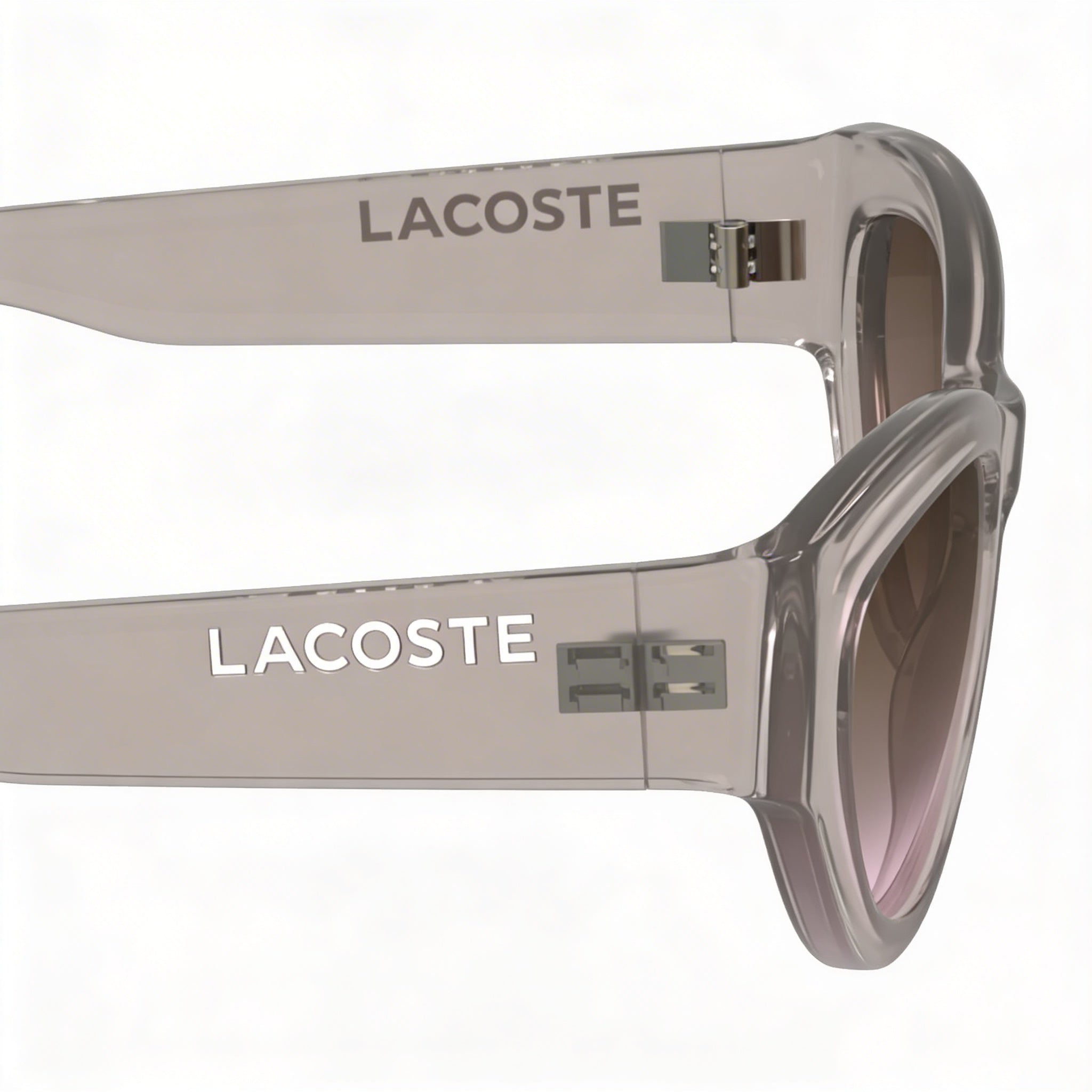 Gafas de sol Lacoste L6013s para hombre, protección UV, montura de acero inoxidable, lente de policarbonato, gris metálico 54mm, Photo 3