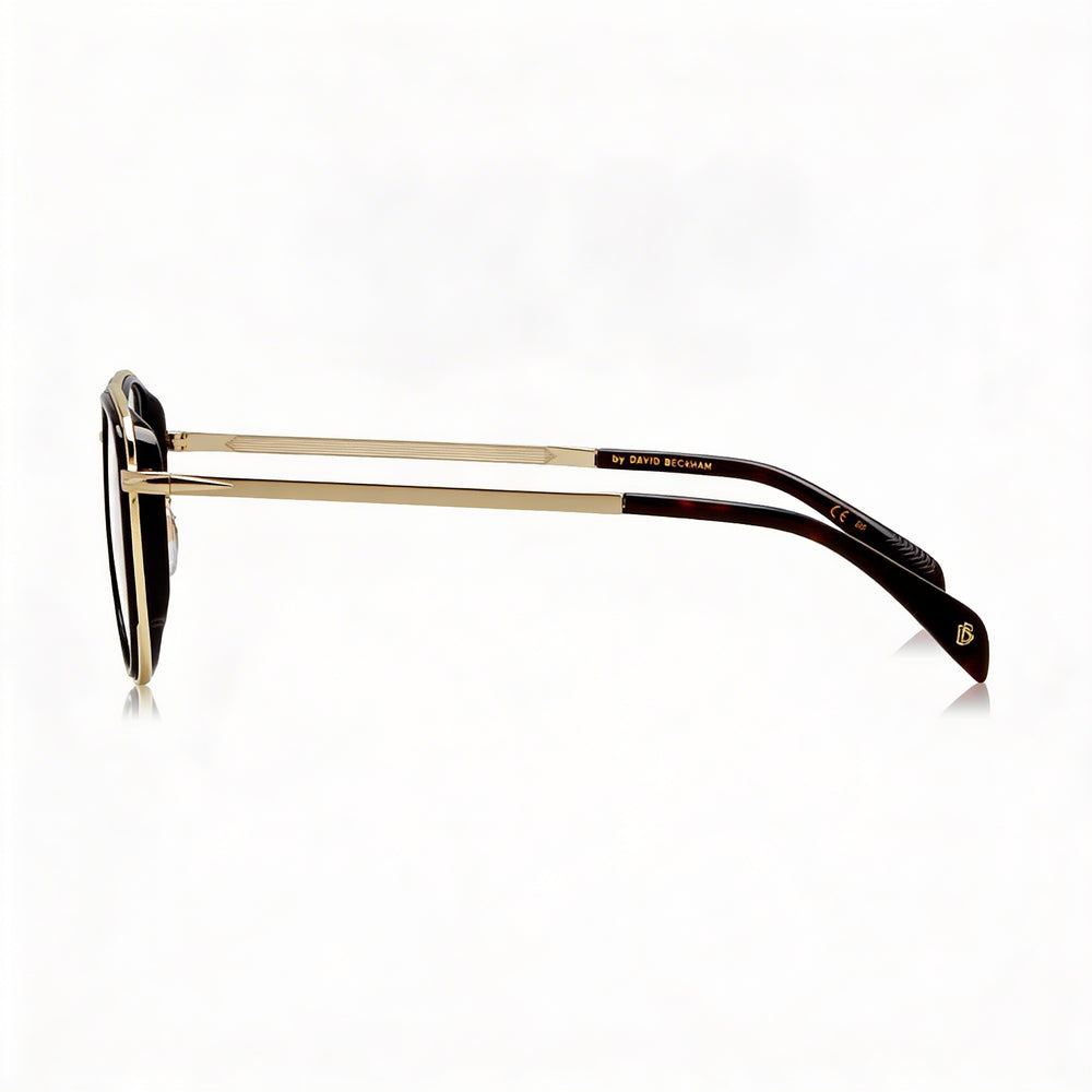 Gafas de sol David Beckham Db 7075/G de metal para hombre, oro negro, lente de 51 mm