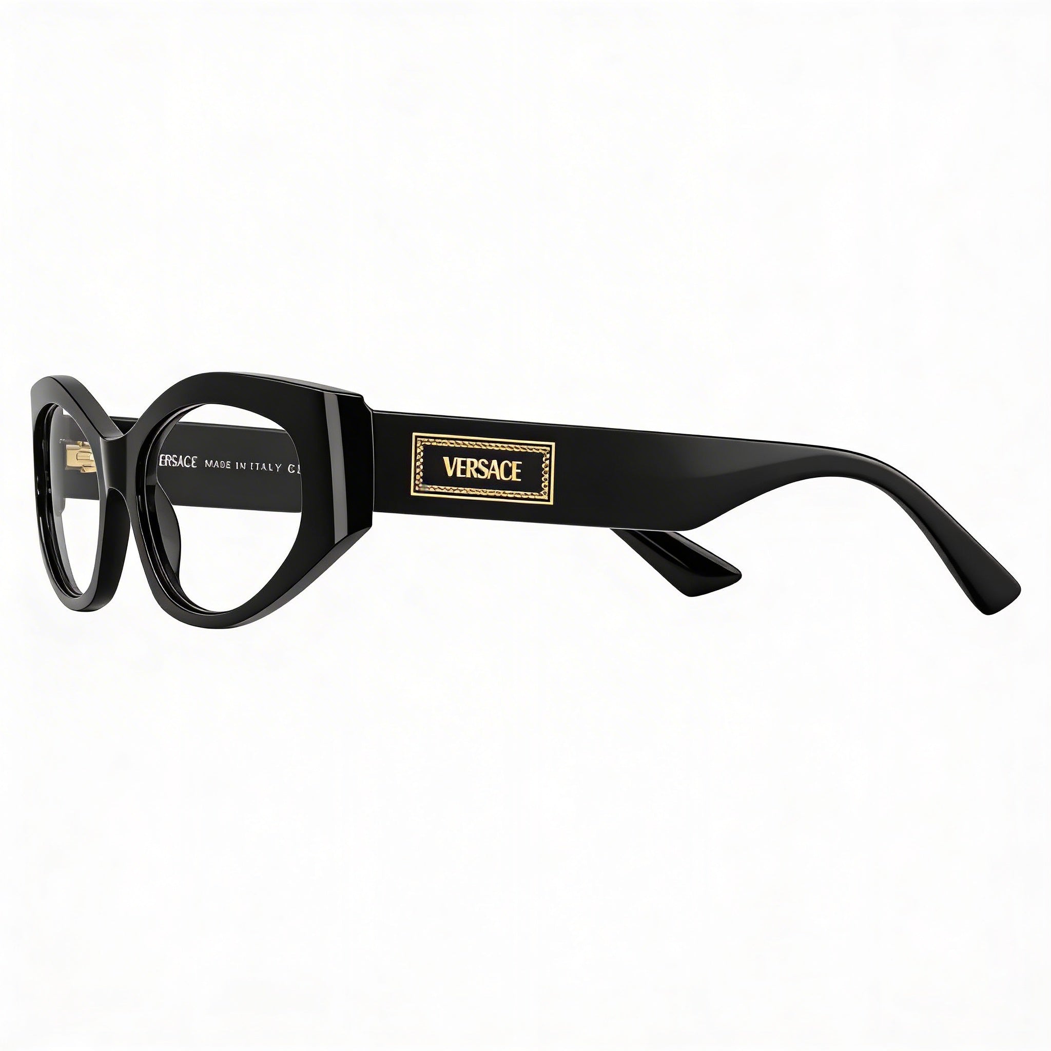 Versace Classic Women's Black Acetate Optical Frame - Lens Width 51mm, Bridge 17mm, Temple Length 140mm, Photo 2