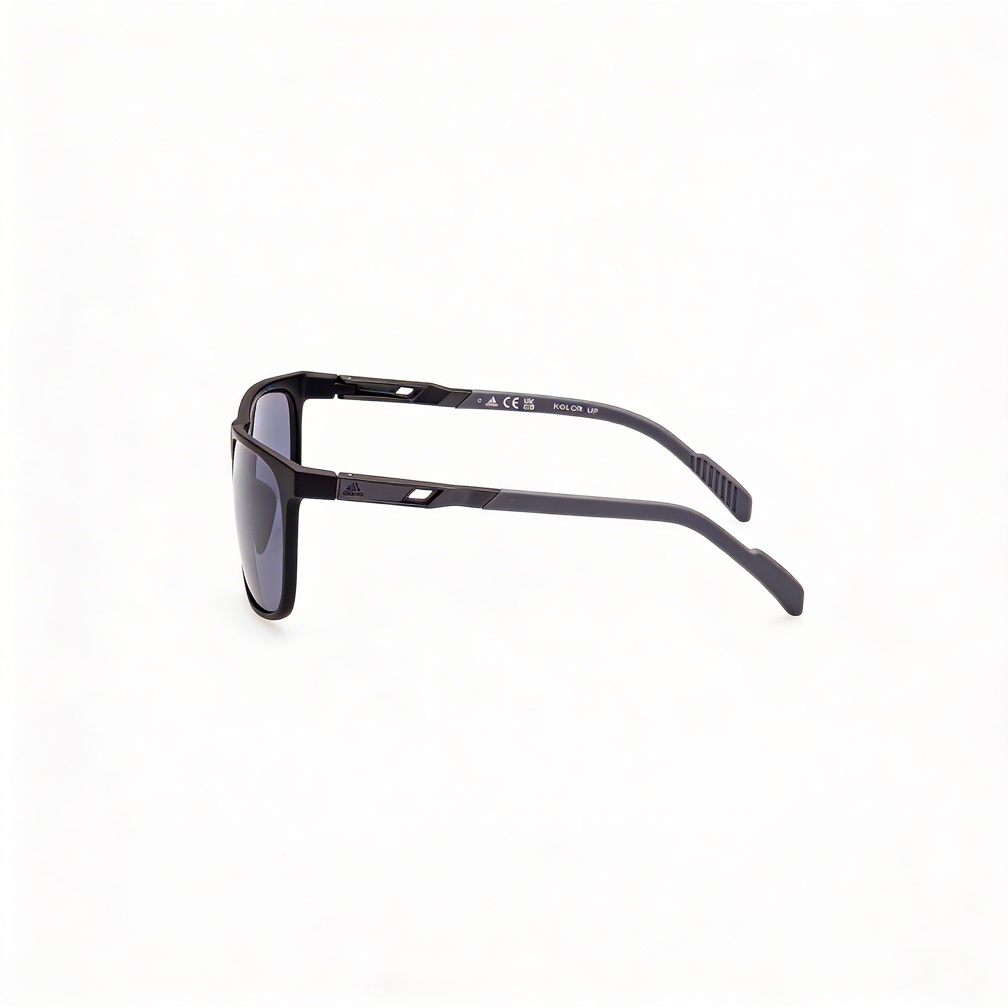 Adidas Sp0061 Men’s Sunglasses Matte Black Smoke Grey Acetate Frame Smoke Lens UV Protection 62-14-130, Photo 3