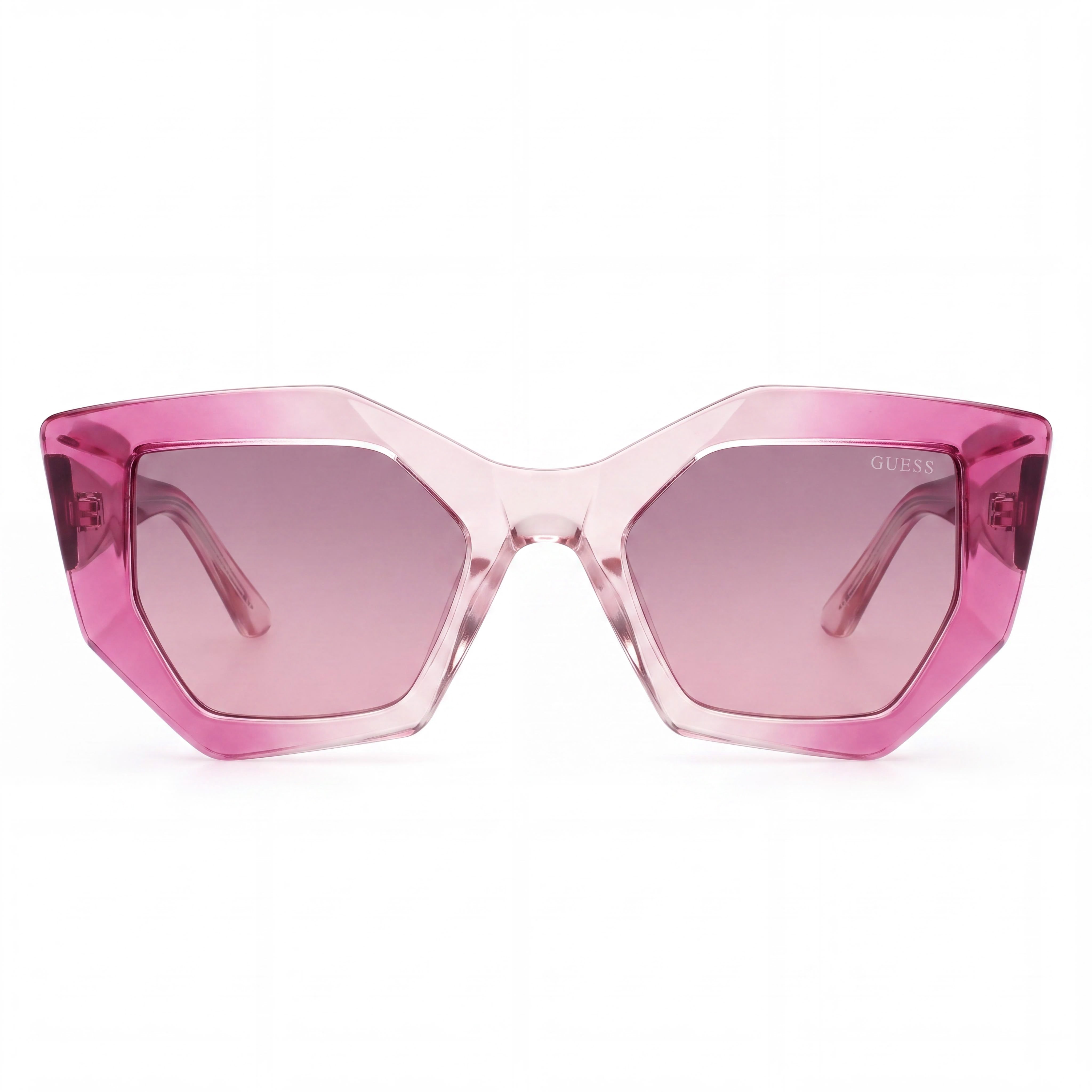 GUESS Women's Sunglasses, UV Protective, Non-Polarized, Injected Lilac Frame, Gradient Brown Lenses, 50mm, Photo 2