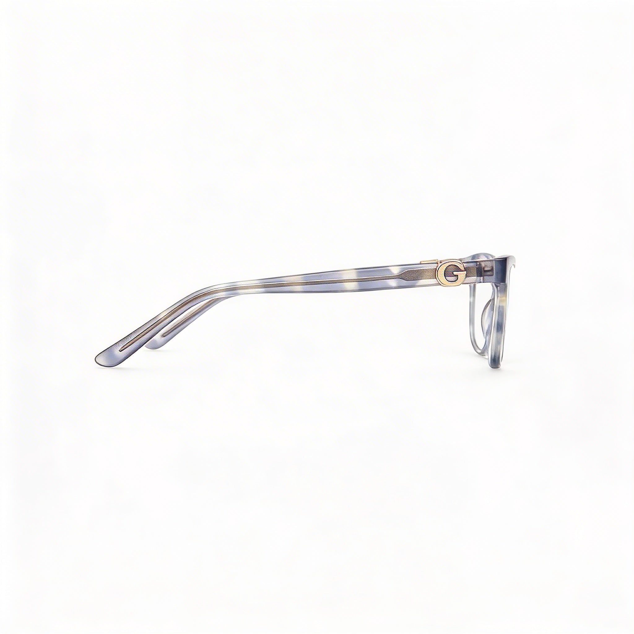 GUESS Gu50227 Women's Shiny Blue Plastic Frame Eyewear with Polycarbonate Lenses, 52-15-140 Size, Photo 3