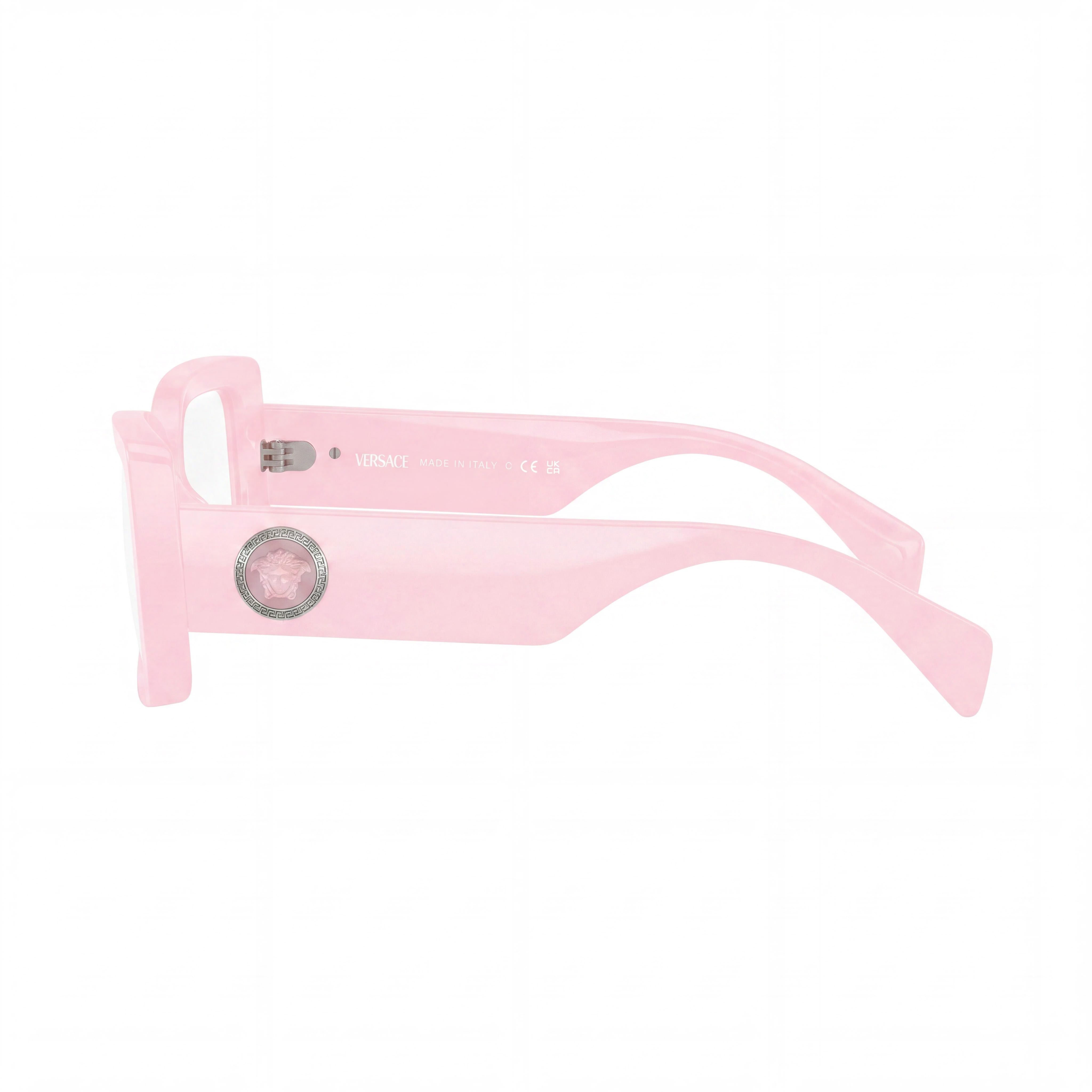 Versace Ve 3362u Women's Eyewear with Pink Acetate Frame, Clear Polycarbonate Lenses (53-17-140mm), Photo 3