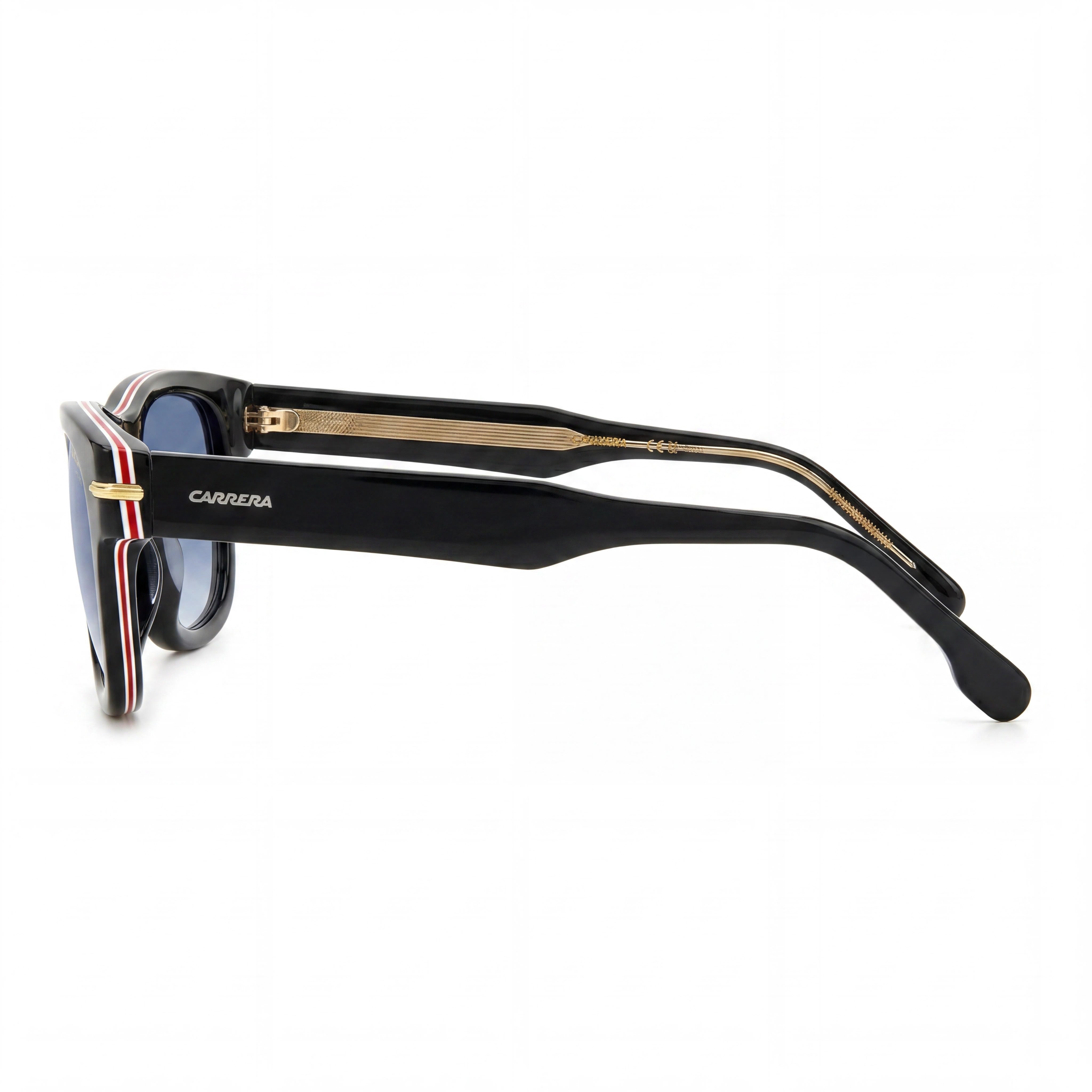 Carrera 330/S Men's Black Blue Shaded Stainless Steel Sunglasses UV Protection Dark Blue Lenses 50mm, Photo 3
