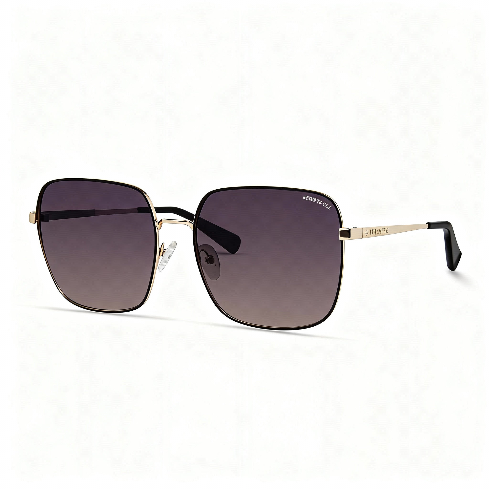 Kenneth Cole New York Kc6032b Women's Metal Gold Gradient Smoke Non-Polarized UV Protected Sunglasses 60mm