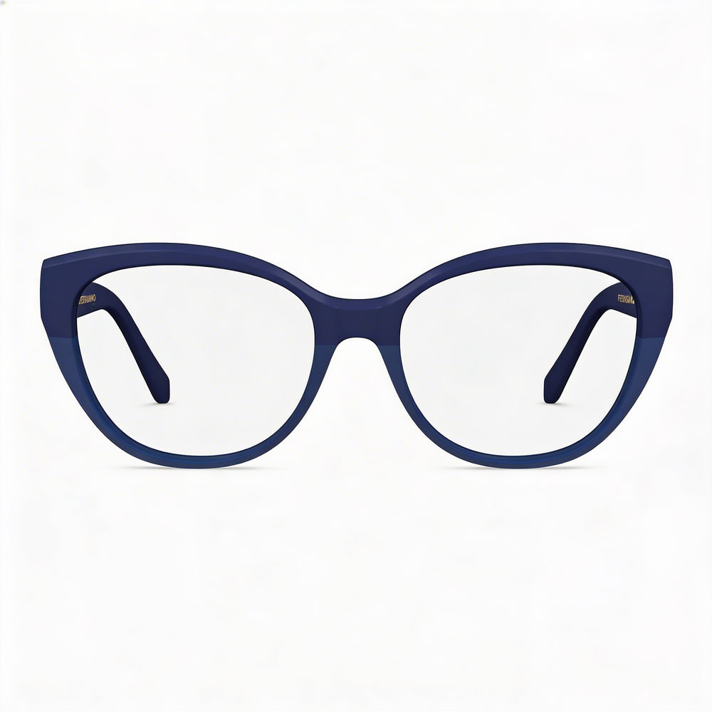 Gafas Ferragamo Sf2970 unisex con montura de acetato azul y lentes de policarbonato azul, tamaño 53 mm
