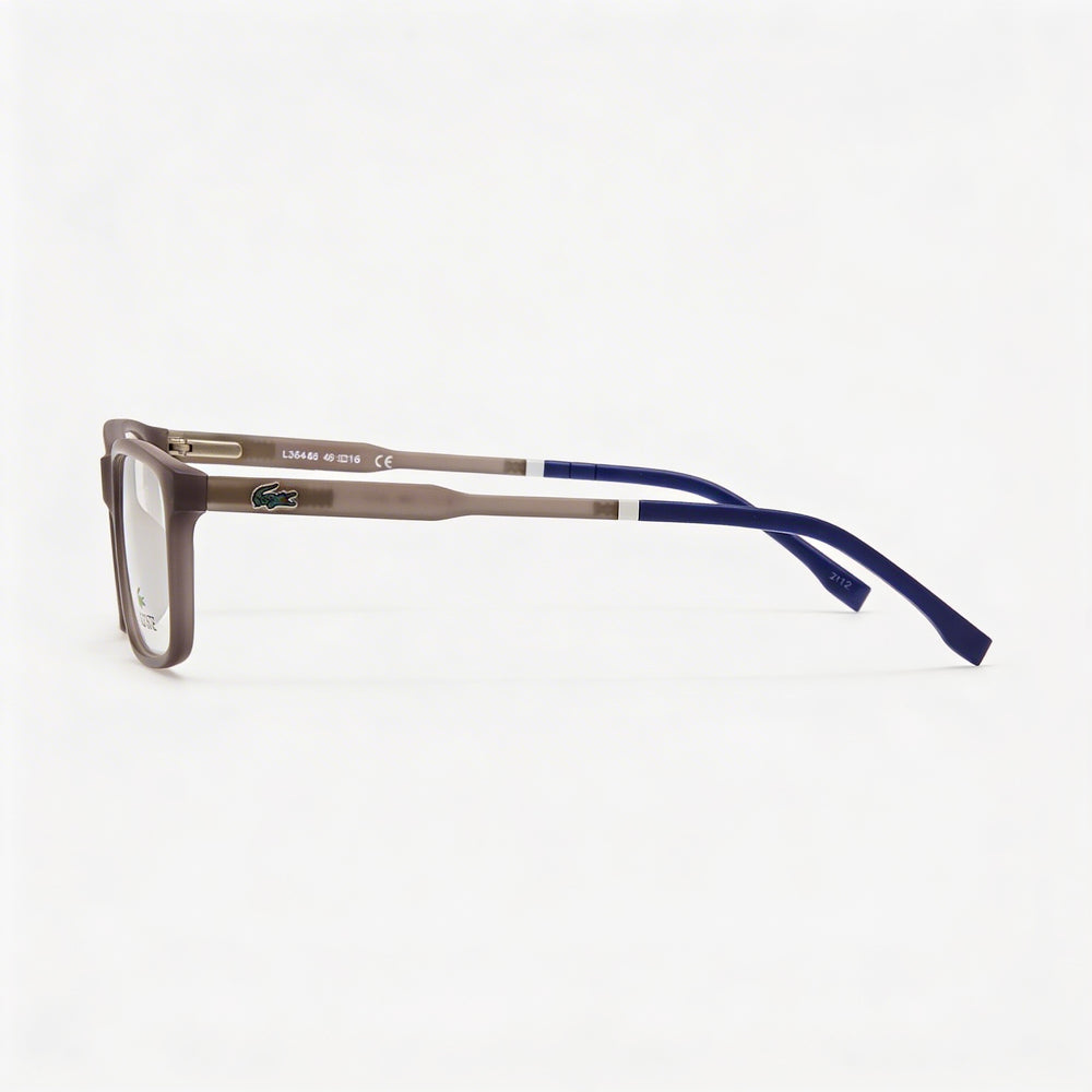 Gafas de sol unisex Lacoste L3646 Modern Classic con montura inyectada gris mate y lentes de policarbonato gris mate, 49 mm