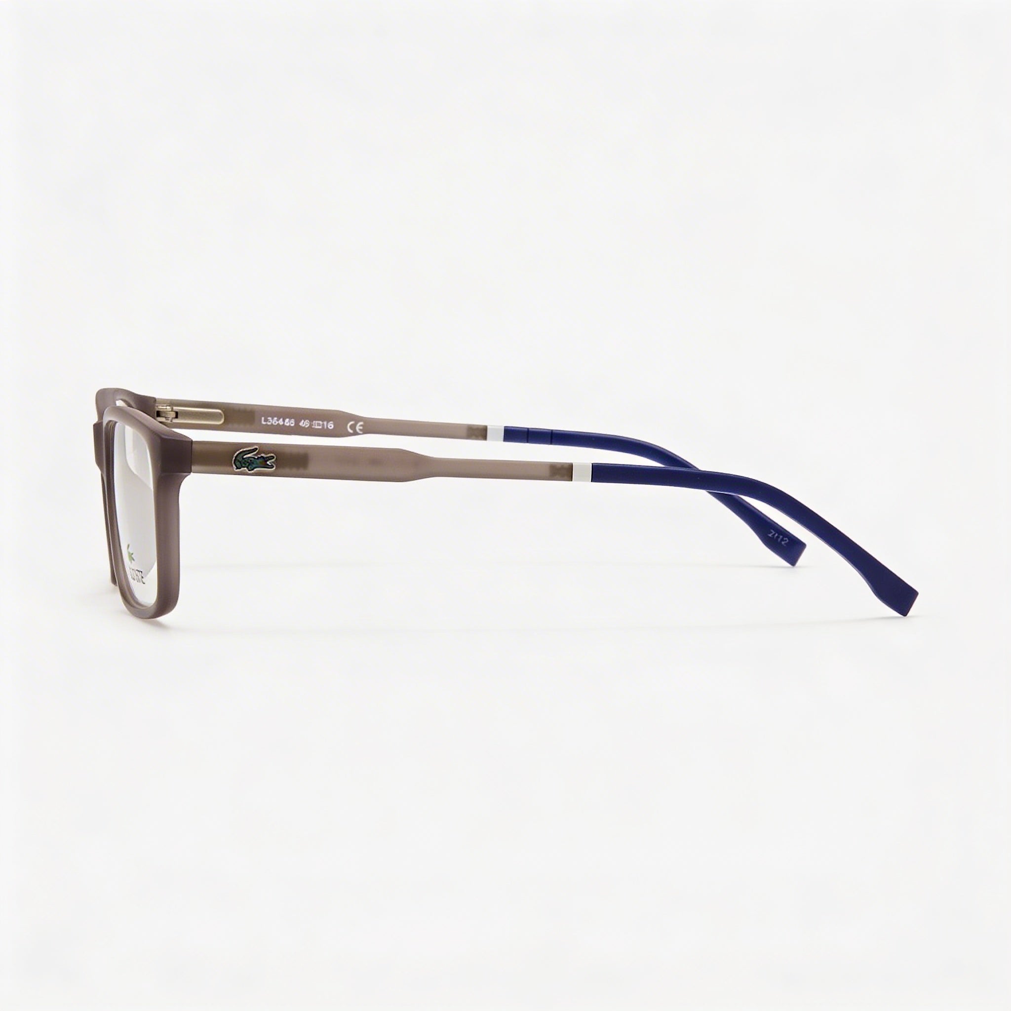 Lacoste L3646 Modern Classic Unisex Sunglasses with Injected Matte Grey Frame and Matte Grey Polycarbonate Lenses, 49mm, Photo 3