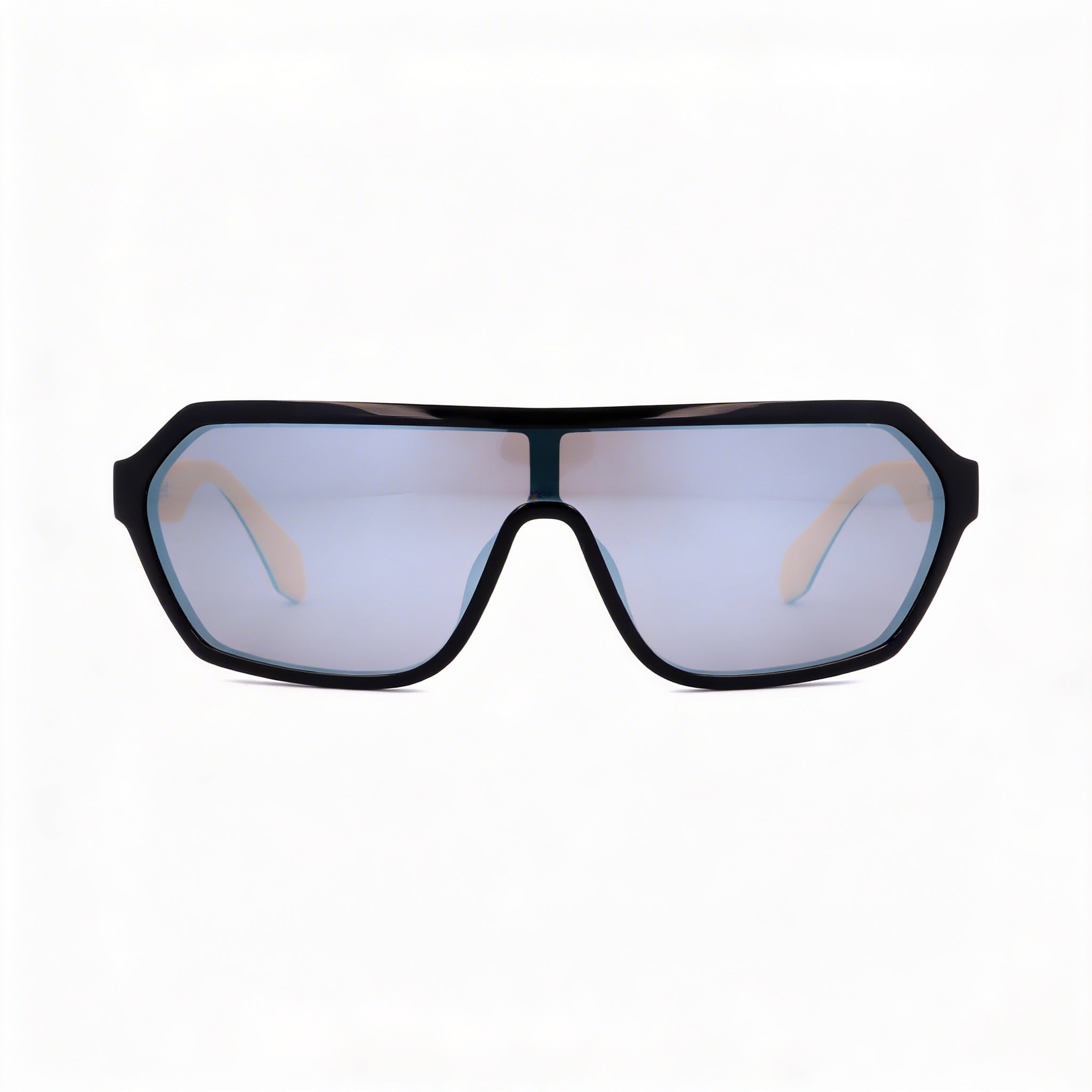 adidas Originals Or0022 Unisex Matte Black Plastic Mask Sunglasses Smoke Mirror UV Protection 131mm, Photo 2