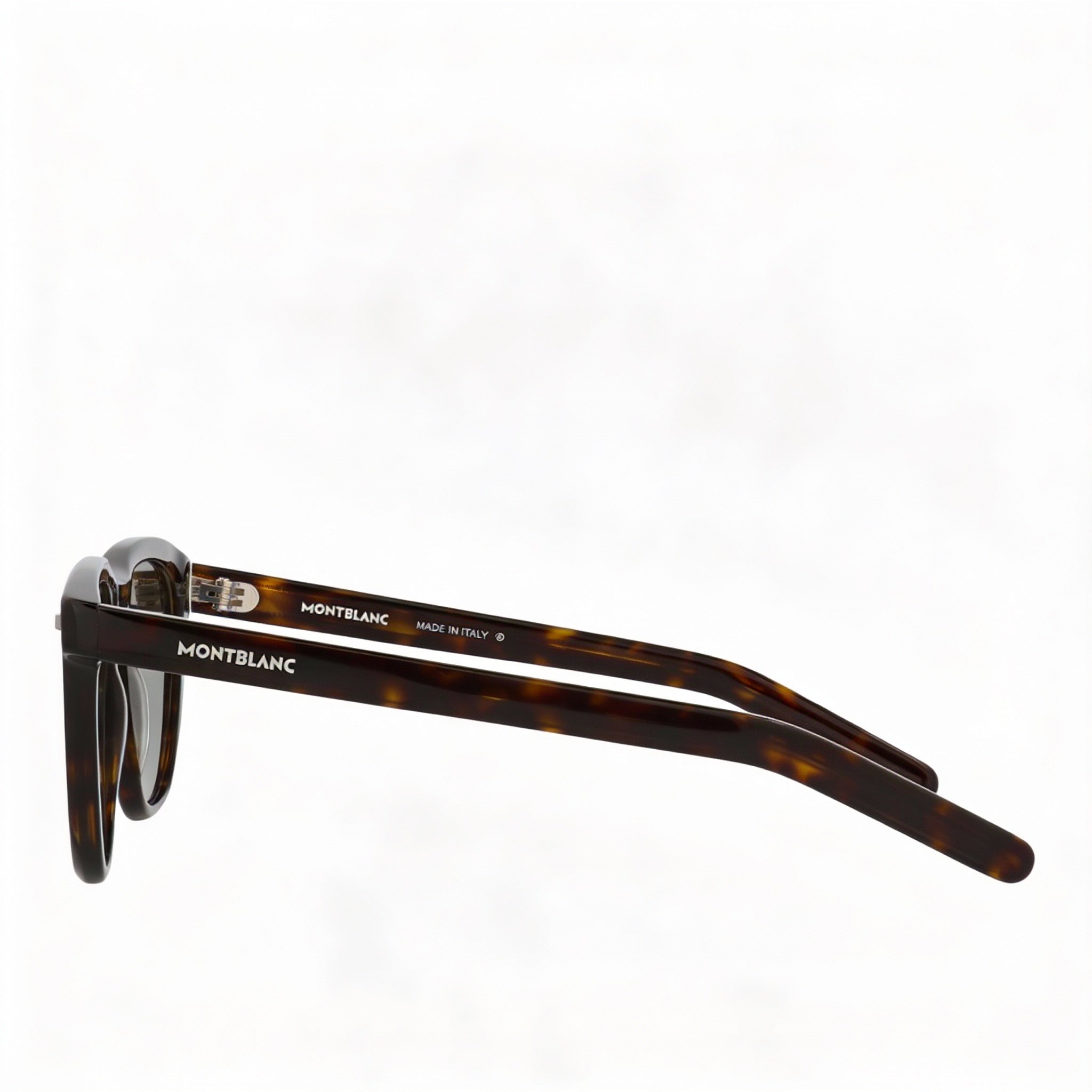 Gafas de sol Montblanc para hombre, cuadradas o rectangulares, de plástico, con protección UV, montura verde habana, lentes verdes, 53 mm, Photo 3