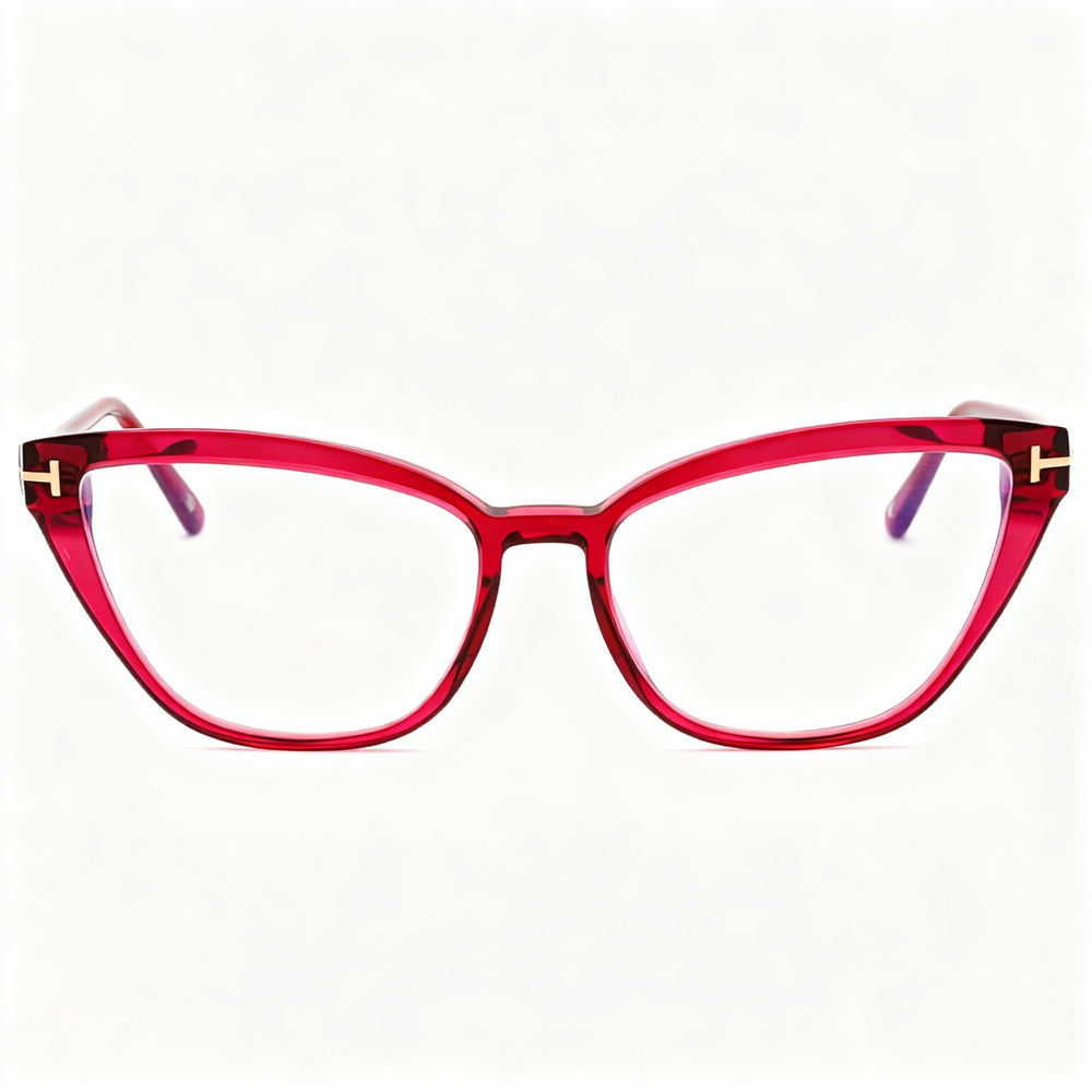 Gafas de vista Tom Ford FT5825-B para hombre, montura de plástico fucsia brillante, lentes polarizadas (55-16-140 mm)