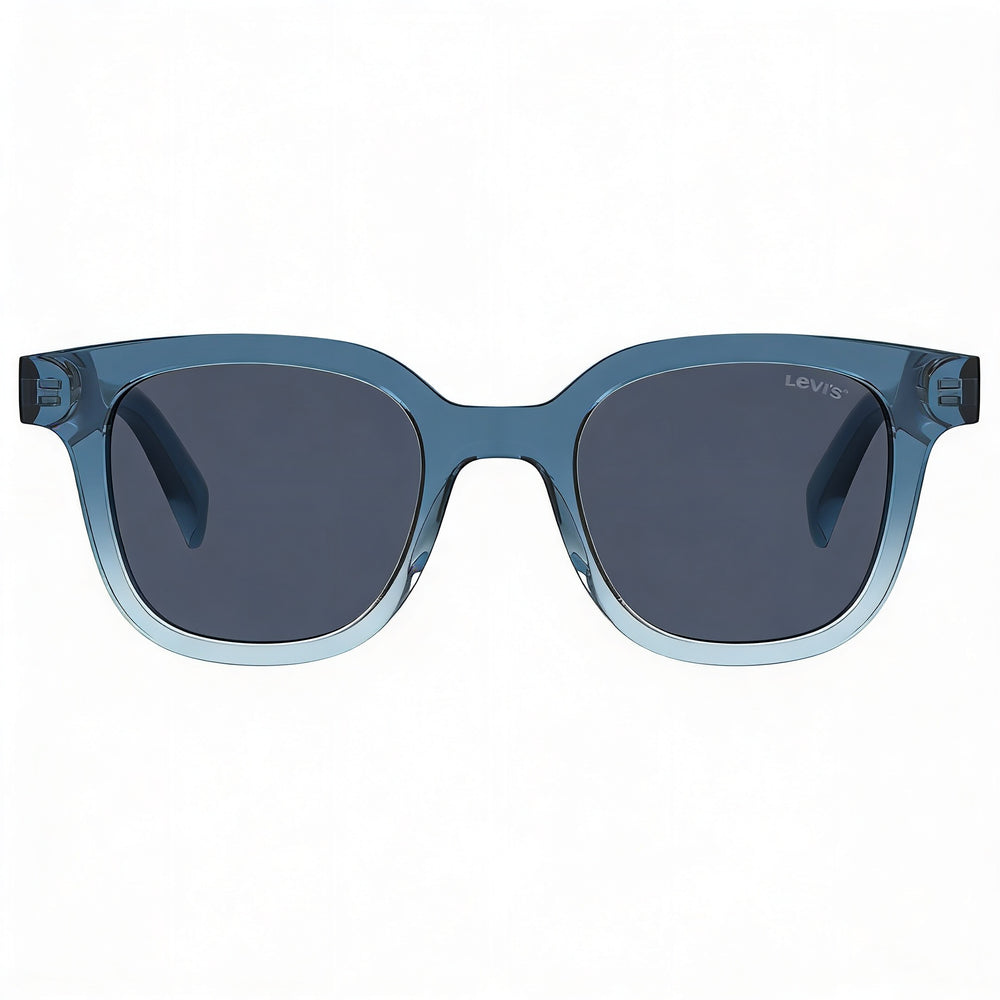 Gafas de sol Levi's Lv 1010/S unisex con montura inyectada azul y lentes de policarbonato con protección UV, 48-21-145