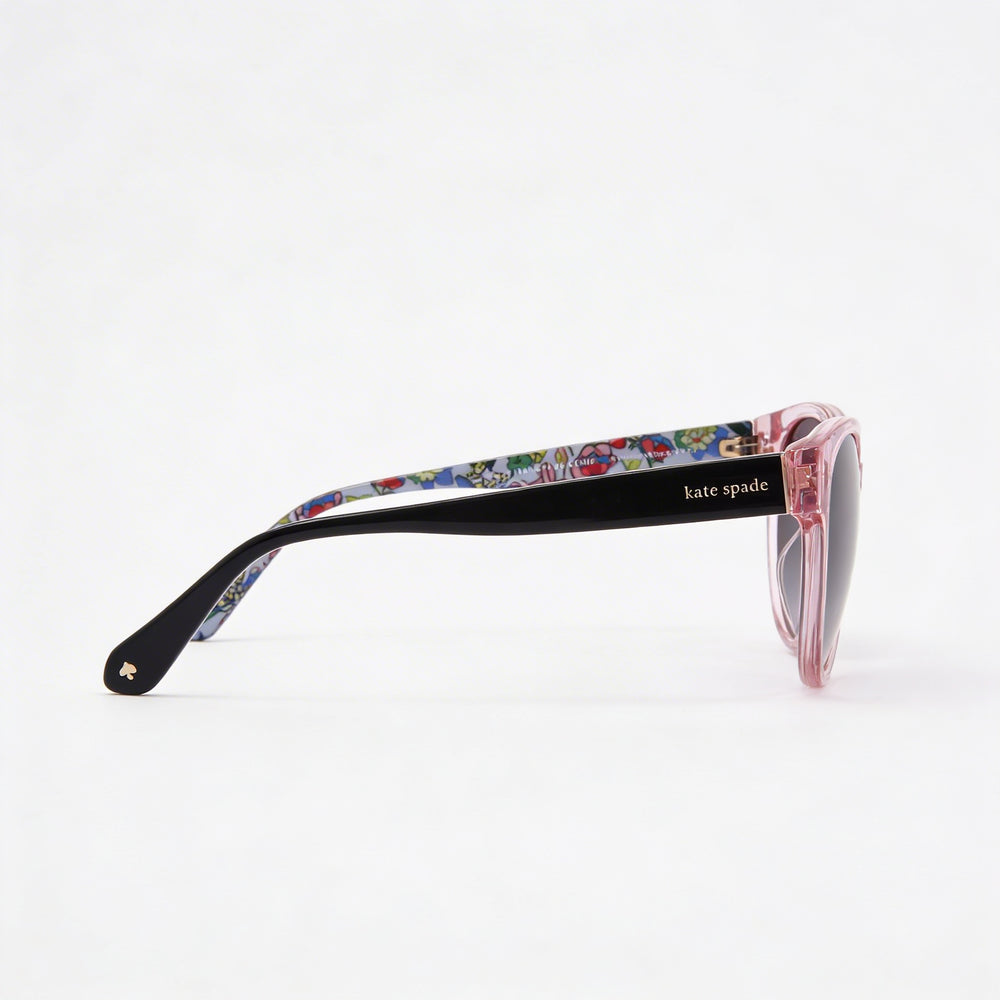 Gafas de sol de temporada para mujer Kate Spade New York con montura de plástico gris rosa y protección UV de 55 mm