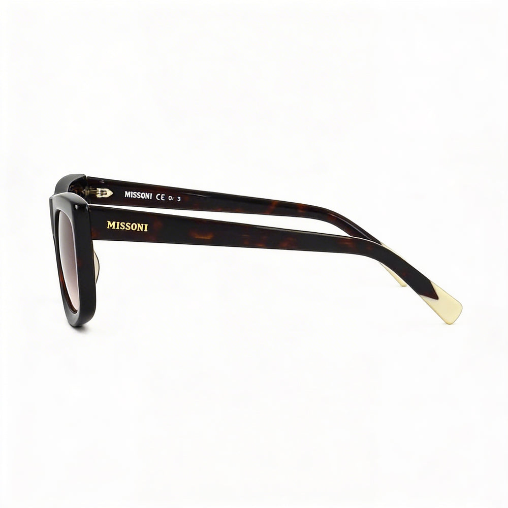 Missoni Classic Women's Brown Horn Red/Brown Gradient Acetate UV Protection Sunglasses 56mm