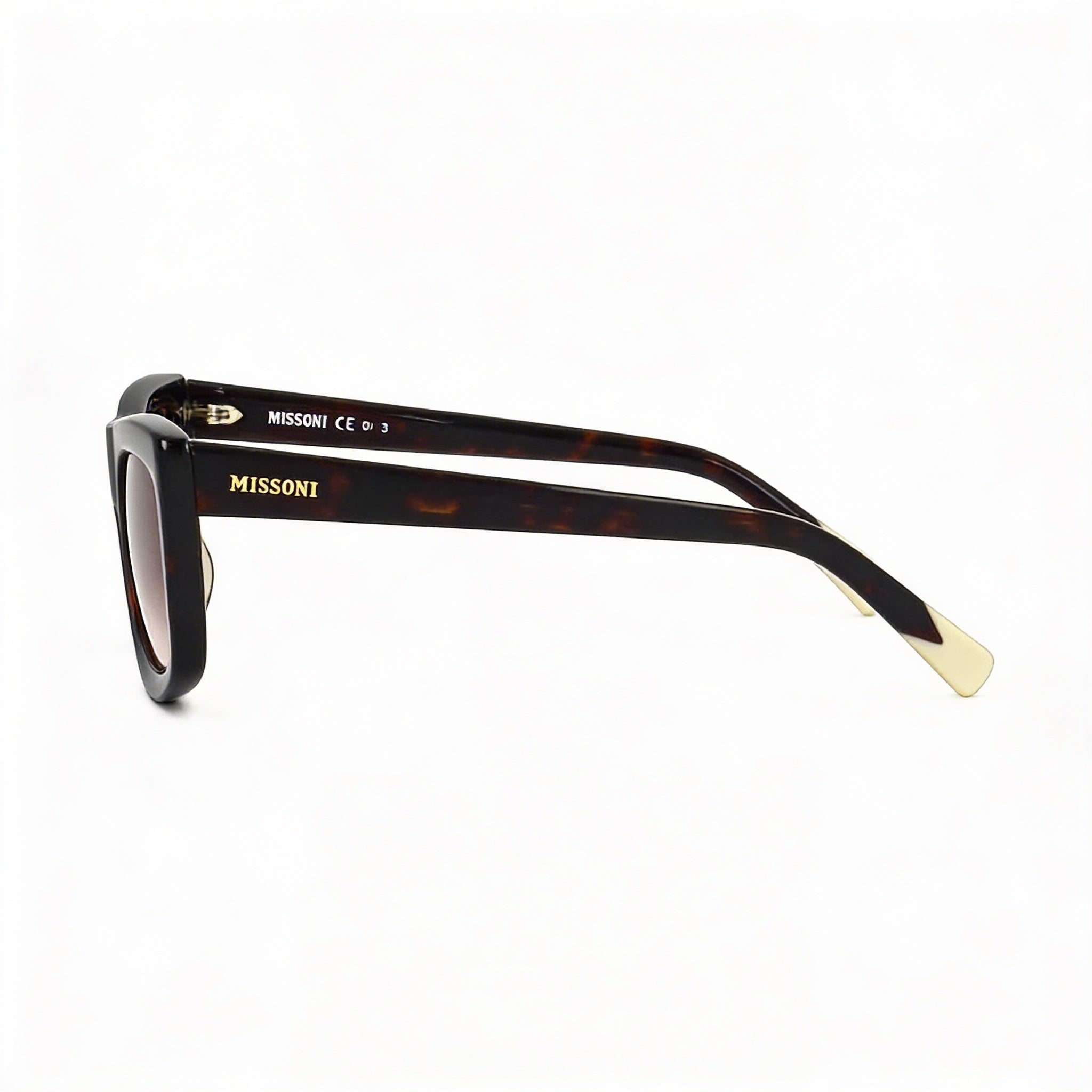 Missoni Classic Women's Brown Horn Red/Brown Gradient Acetate UV Protection Sunglasses 56mm, Photo 3