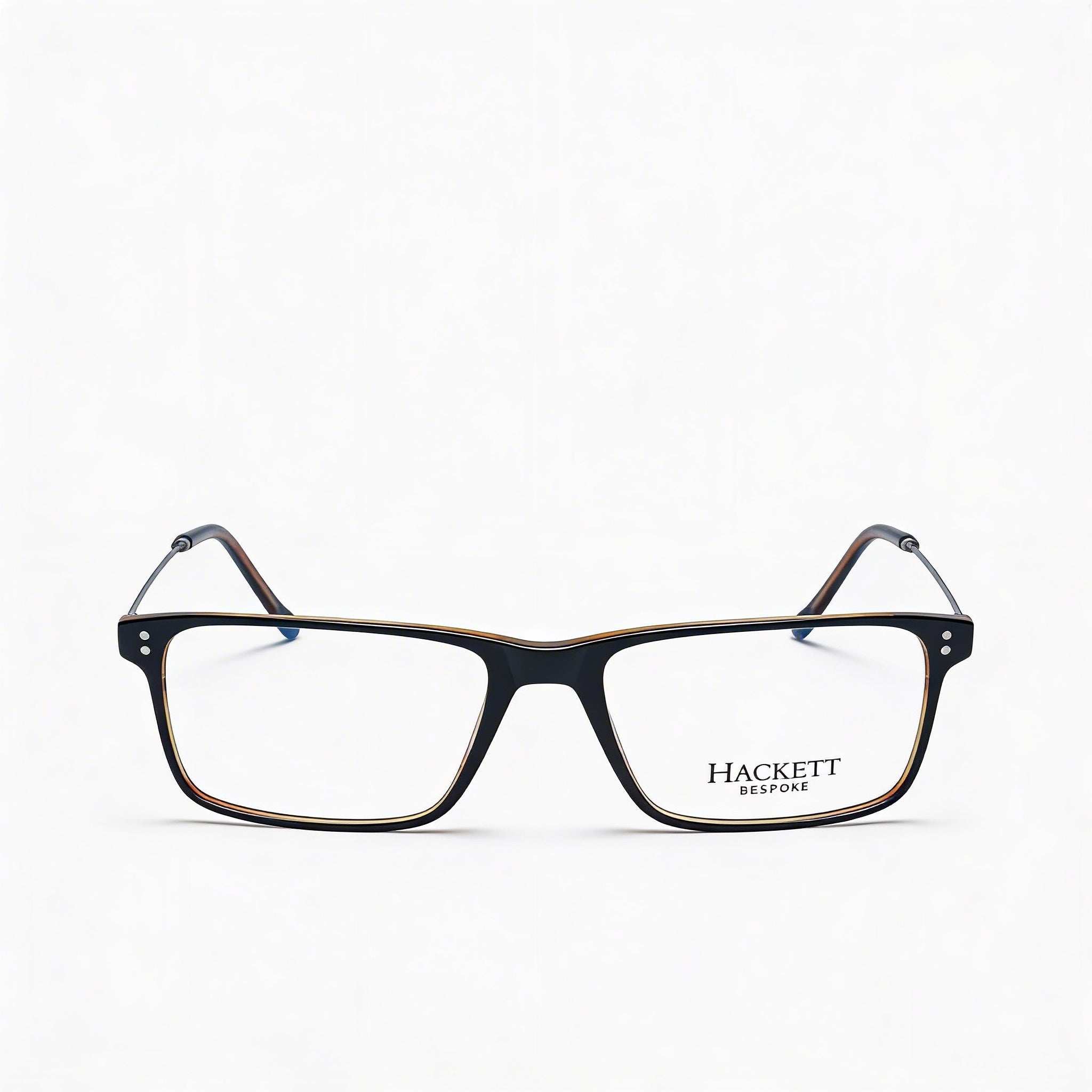 Hackett London Casual Men's Plastic Black Tortoise Eyewear with Clear Lenses 10-9-97mm, Photo 3