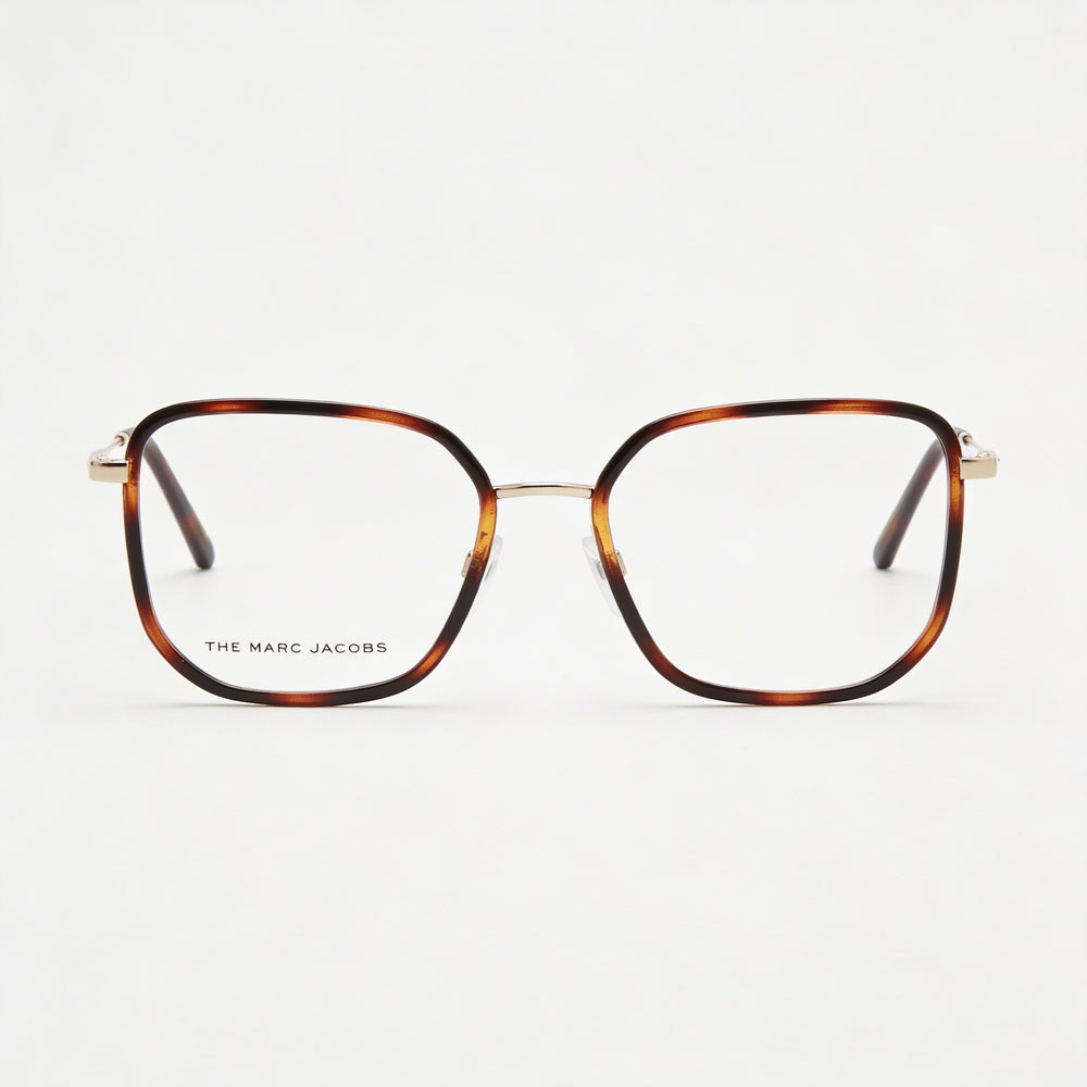 Montura de gafas ópticas para mujer Marc Jacobs Marc 537, fabricadas en acero aleado en color Habana, 53 mm
