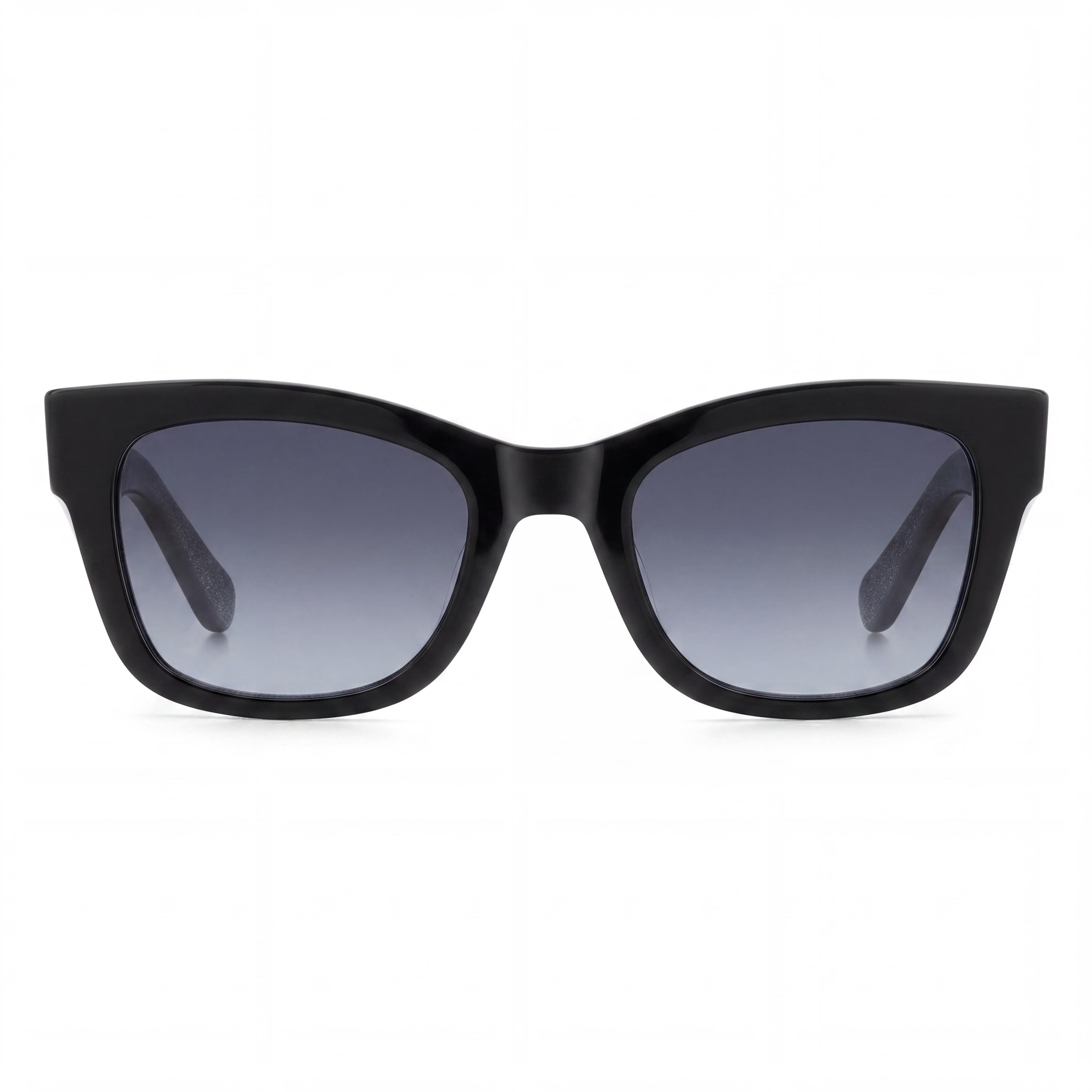 kate spade new york Gafas de sol informales de plástico con protección UV para mujer, no polarizadas, color negro con purpurina gris, 50 mm, Photo 2