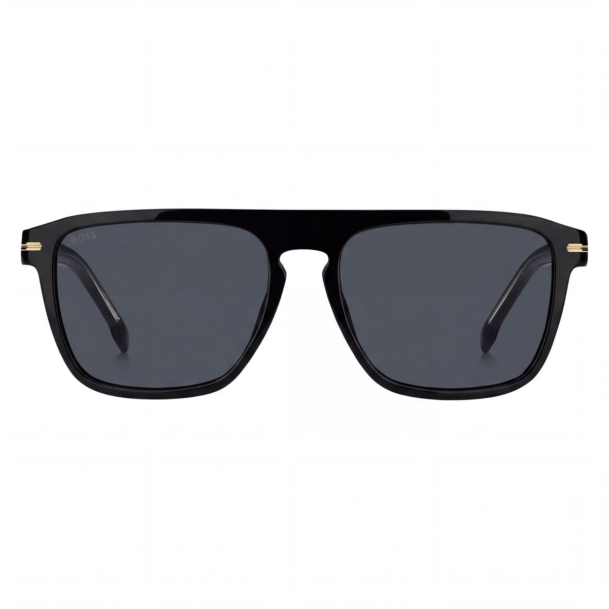 Hugo Boss BOSS 1599/S Men's Classic Acetate Sunglasses - Black Blue Frame, Blue Mirror Lenses 56mm, Photo 2