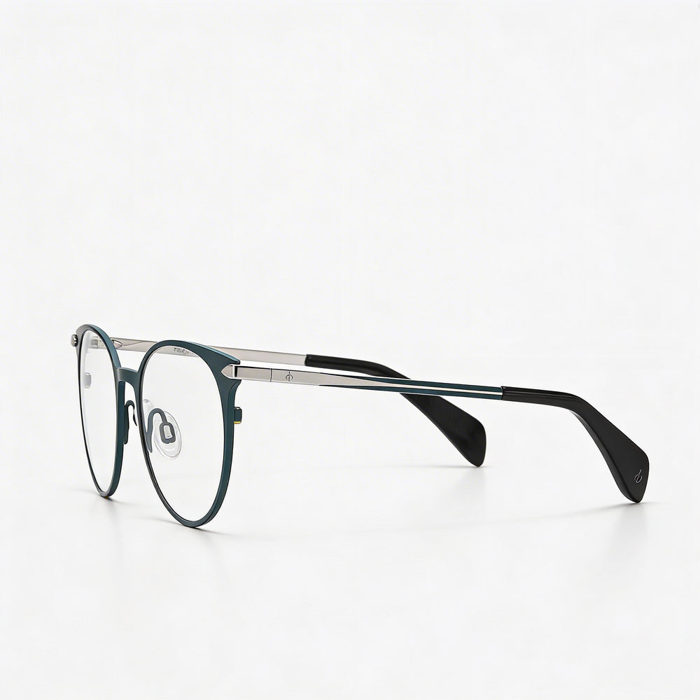 Gafas Rag & Bone Rnb 3011 con montura de titanio para mujer, color azul paladio mate, talla 48-19-140 mm