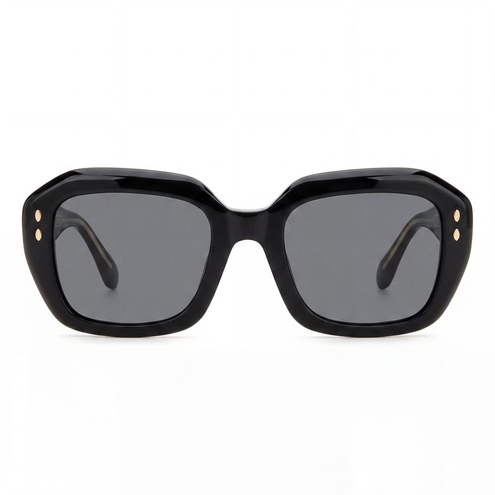 Gafas de sol Isabel Marant Trendy Acetate para mujer, montura de acetato negra, protección UV, no polarizadas, 52 mm