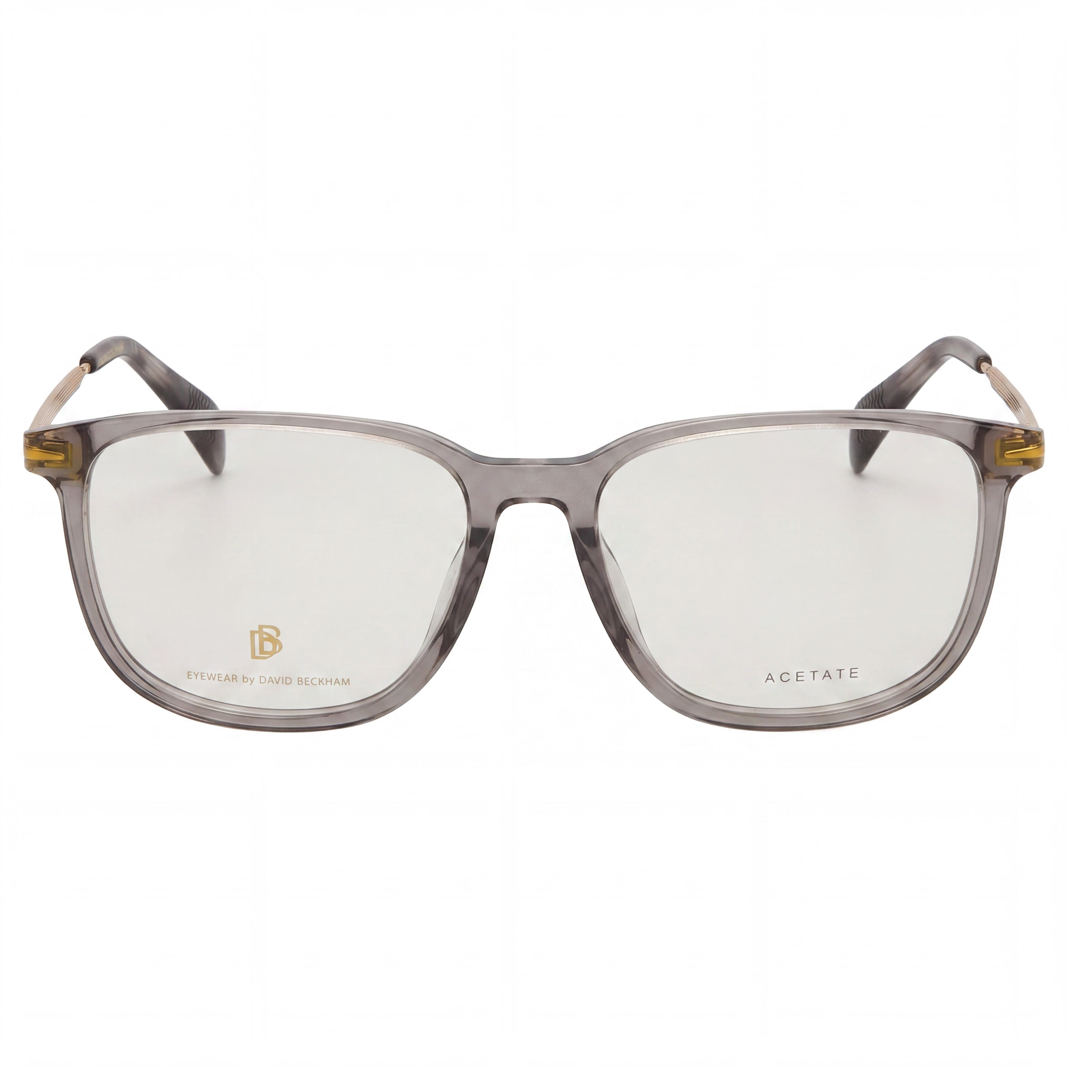 David Beckham Db 7074/F Men's Eyeglasses - Frame Color: Grey Gold, Frame Material: Plastic, Lens Width: 55mm, Photo 1