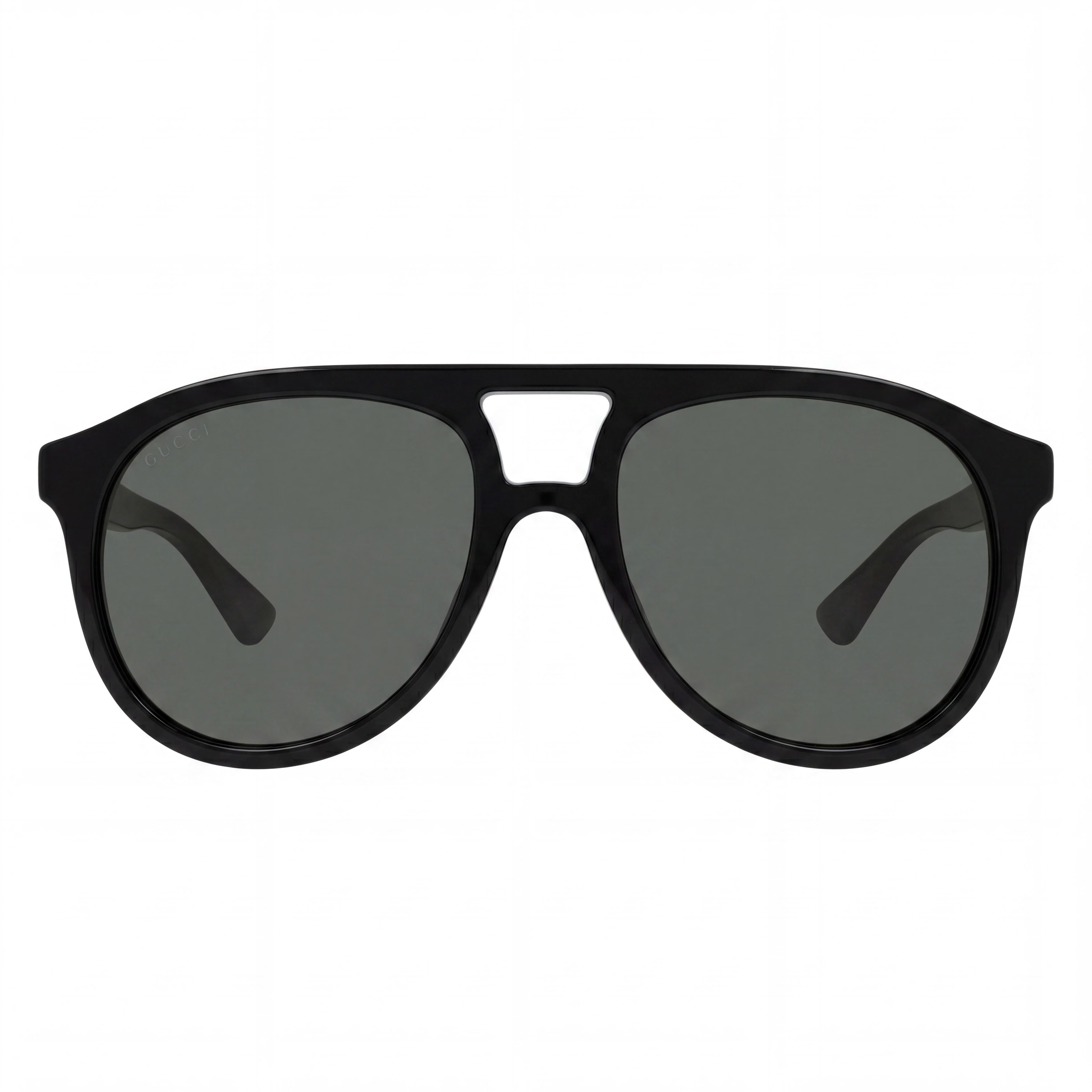 Gafas de sol unisex Gucci Classic de acetato reciclado, montura negra, lentes grises, protección UV no polarizada, 54 mm, Photo 2