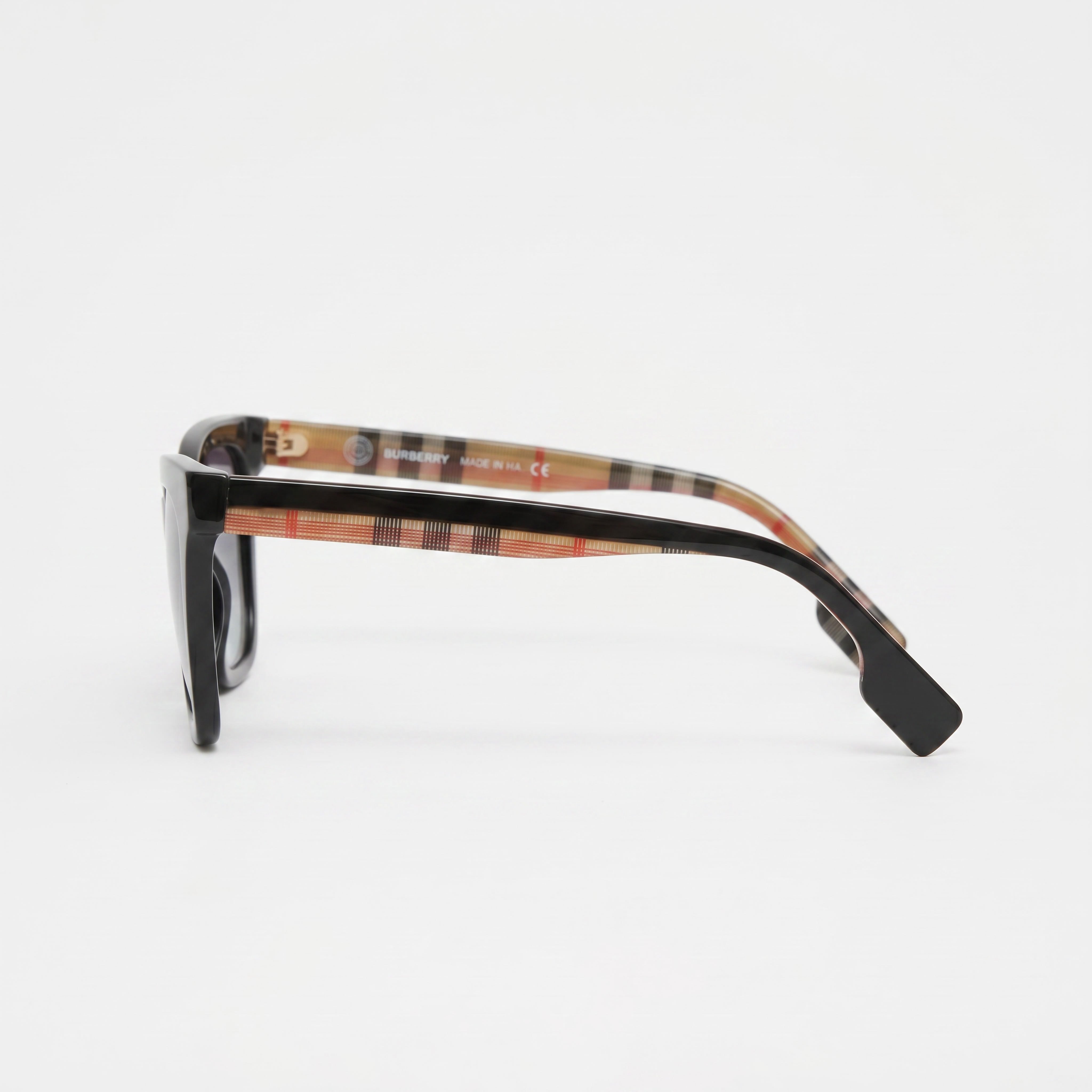 BURBERRY Be4346 Elsa Gafas de sol unisex de plástico negro con degradado gris claro, degradado gris azul oscuro, protección UV, 53 mm, Photo 2