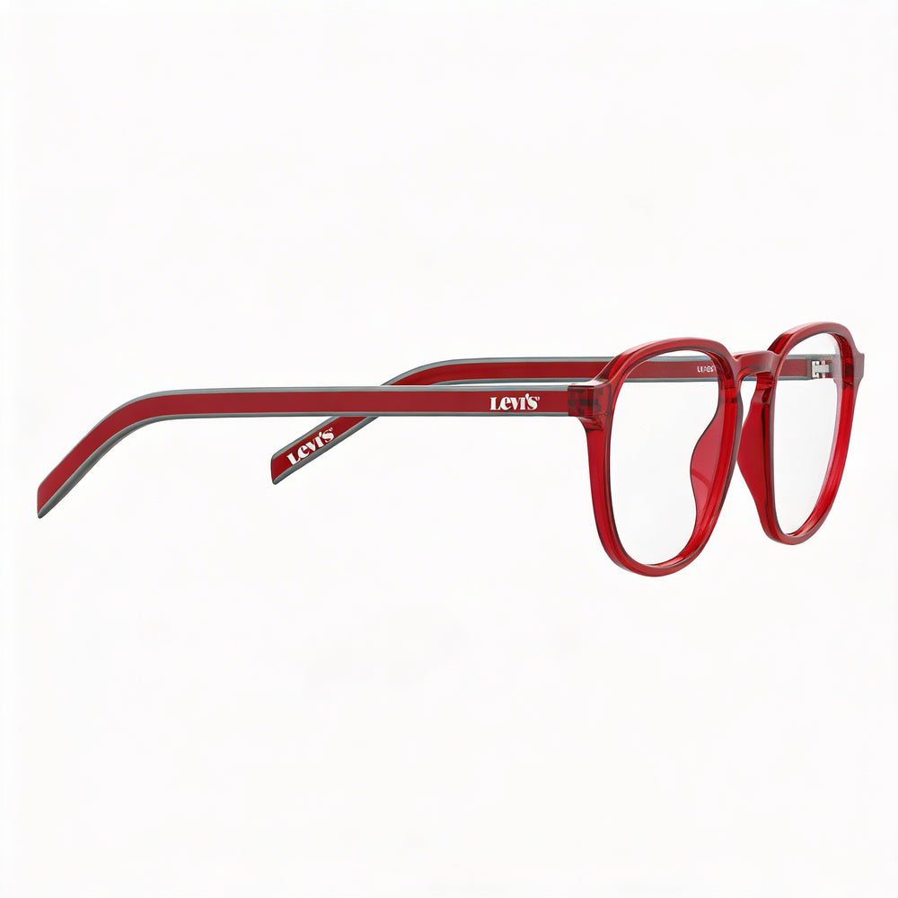 Gafas de sol Levi's Lv 1024 para mujer con montura de plástico roja, lentes de 50 mm, puente de 20 mm y patillas de 145 mm.