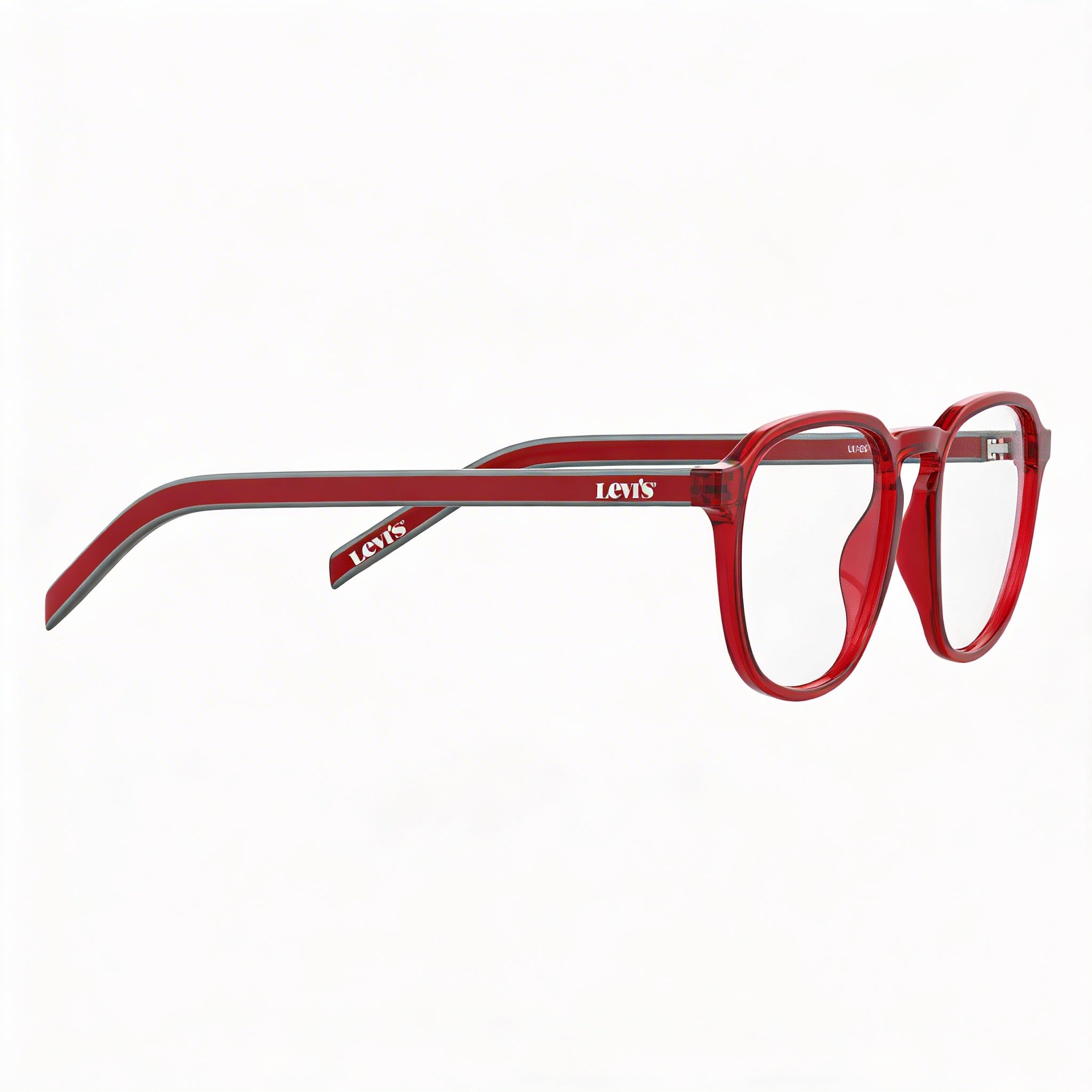 Levi's Lv 1024 Women's Red Plastic Frame Optical Eyeglasses with 50mm Lens, 20mm Bridge, 145mm Temple, Photo 3