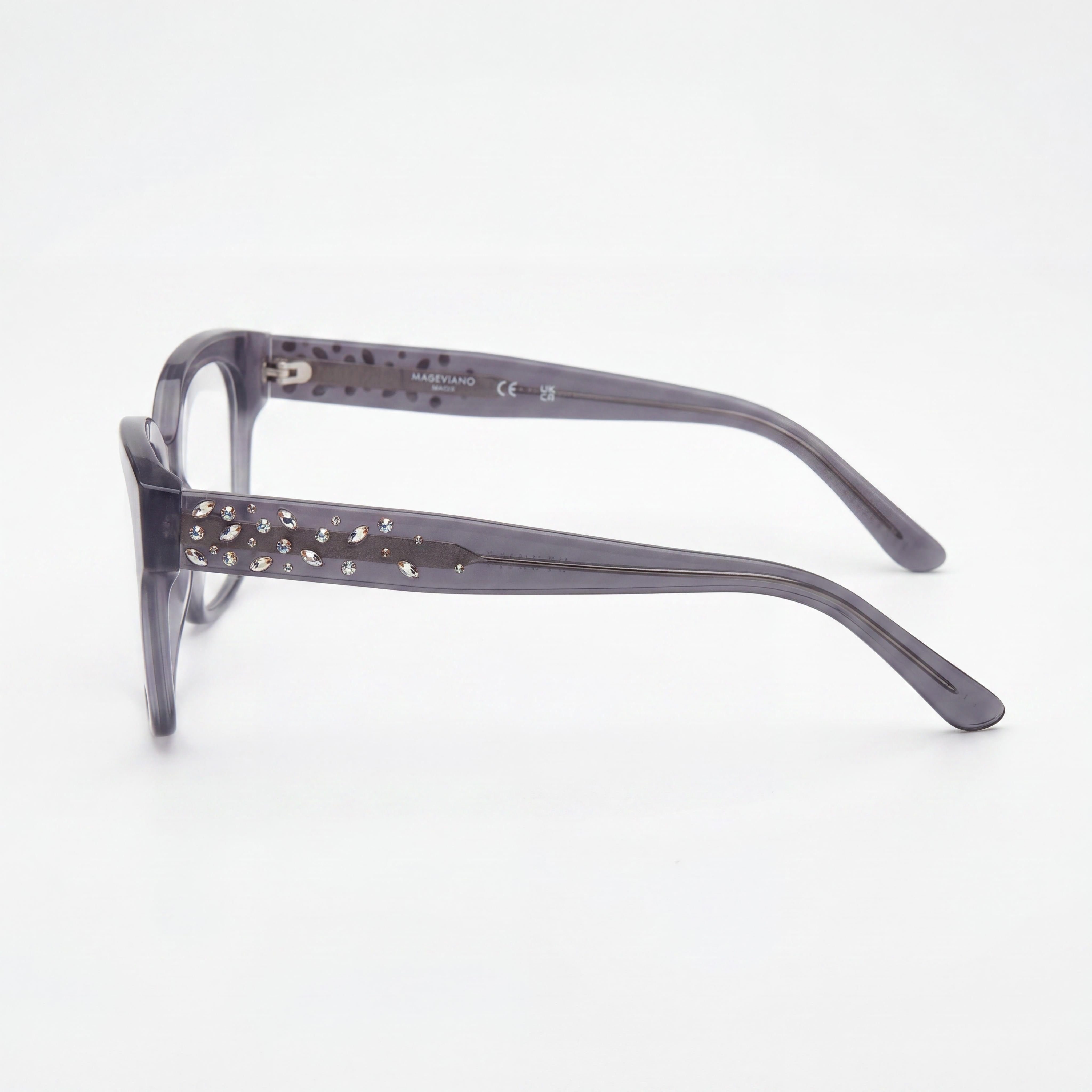 GUESS by Marciano Gm50017 Shiny Grey Plastic Frame Optical Eyeglasses for Women, Size 52/19/140, Photo 2