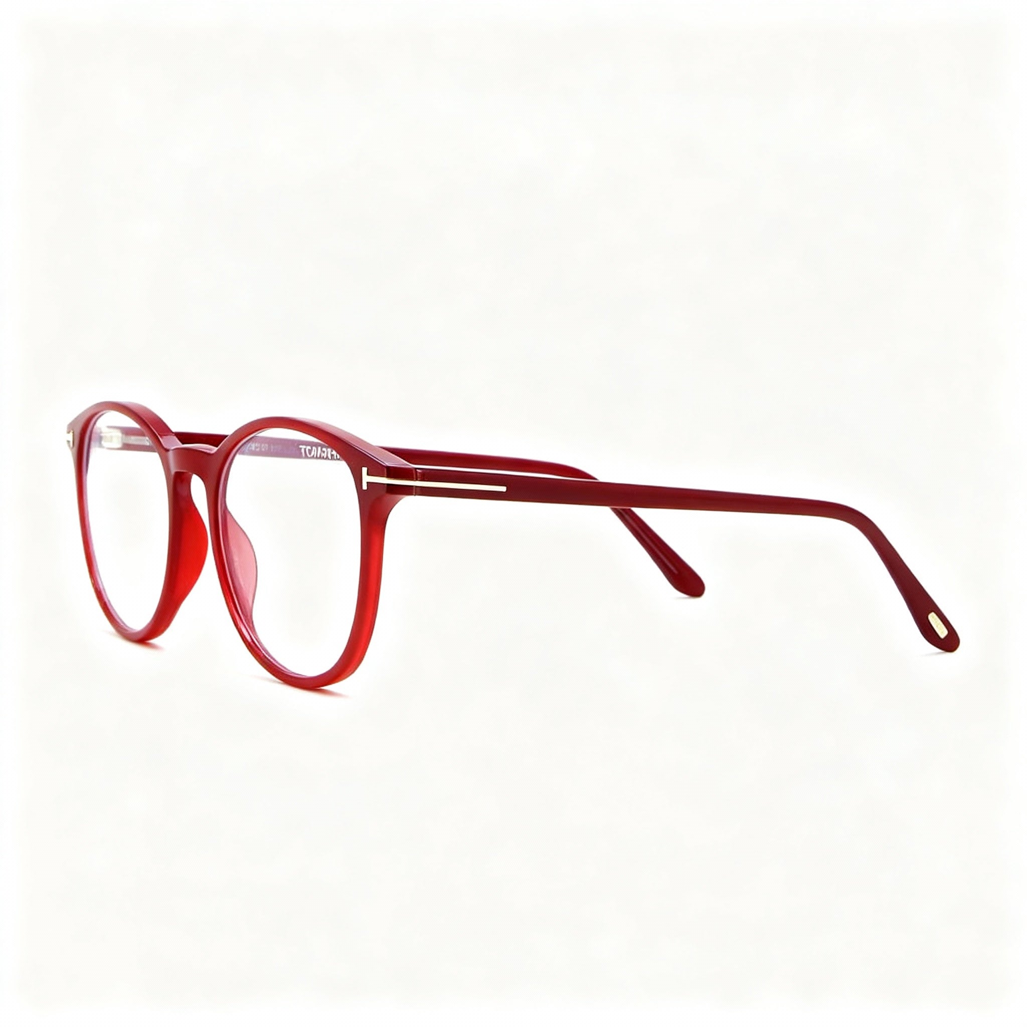 Tom Ford FT5810-B Women's Pearlized Red Pantographed Plastic Blue Light Block Eyeglasses 53mm