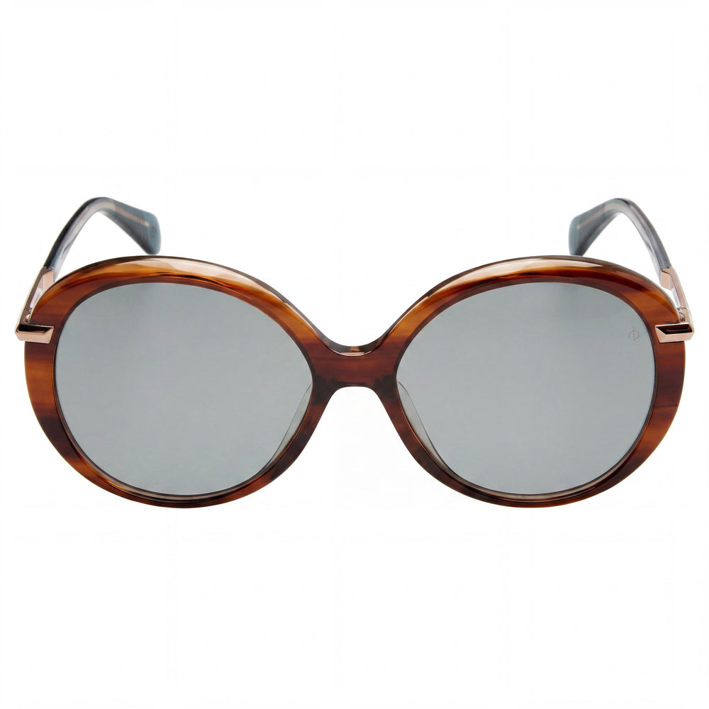 Gafas de sol rag & bone Modern Heritage para mujer, marrones cuerno, gris acetato, no polarizadas, gris oscuro sombreado, 56 mm