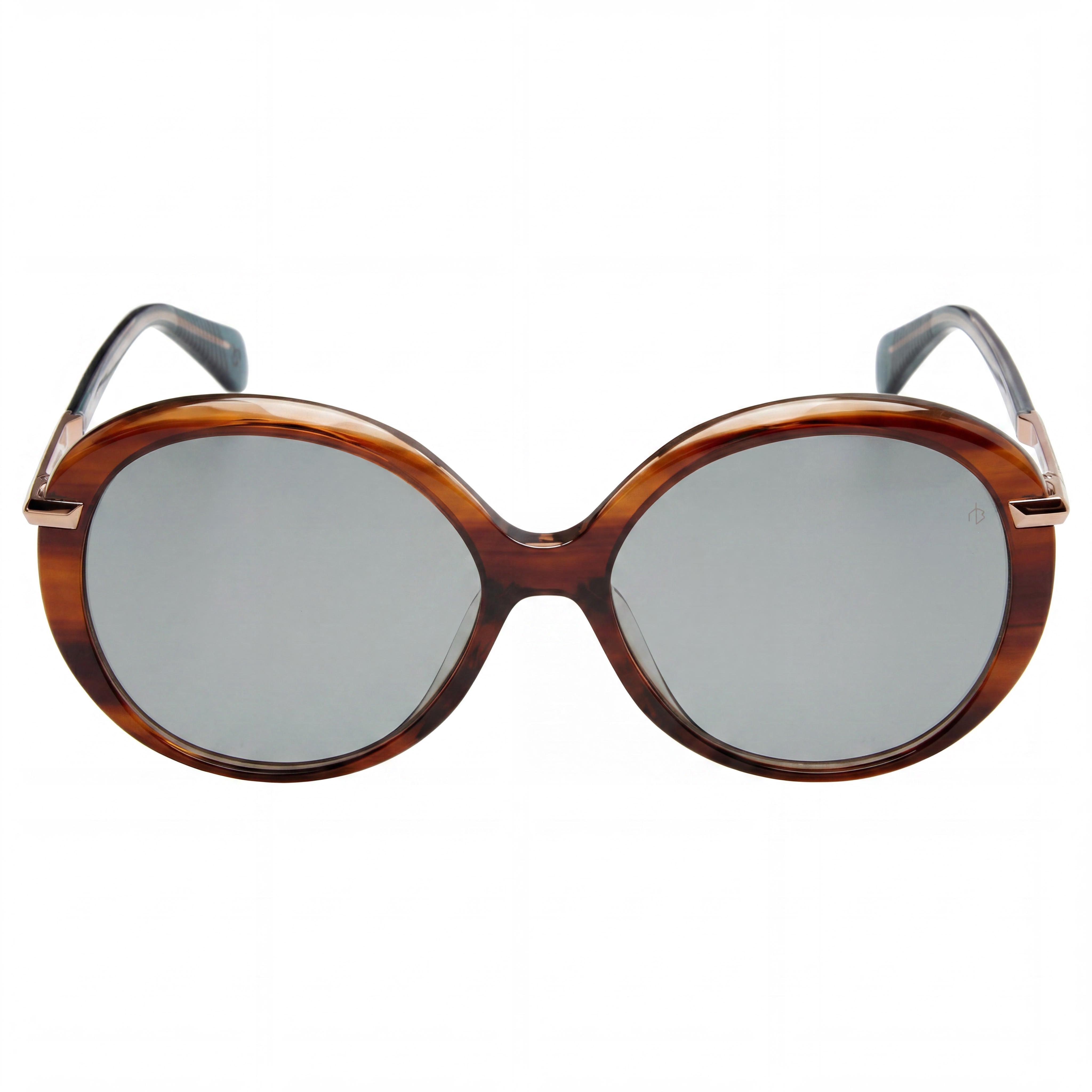 Rag & Bone Modern Heritage Women's Brown Horn Grey Acetate Non-Polarized Dark Grey Shaded Sunglasses 56mm, Photo 2