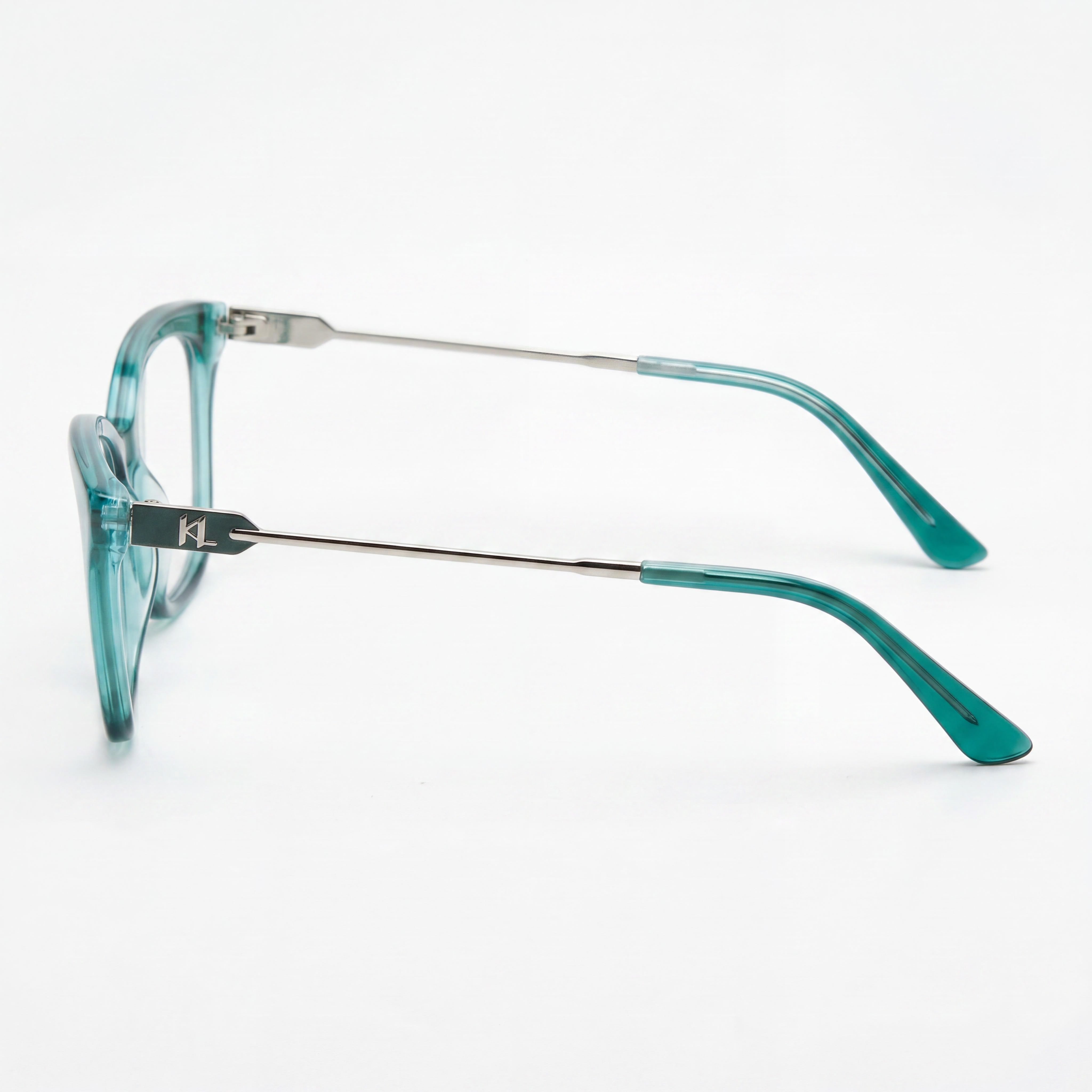Gafas de sol KARL LAGERFELD Modern KL6108 para mujer, montura de acetato verde claro, lentes de policarbonato, 54 mm, Photo 3