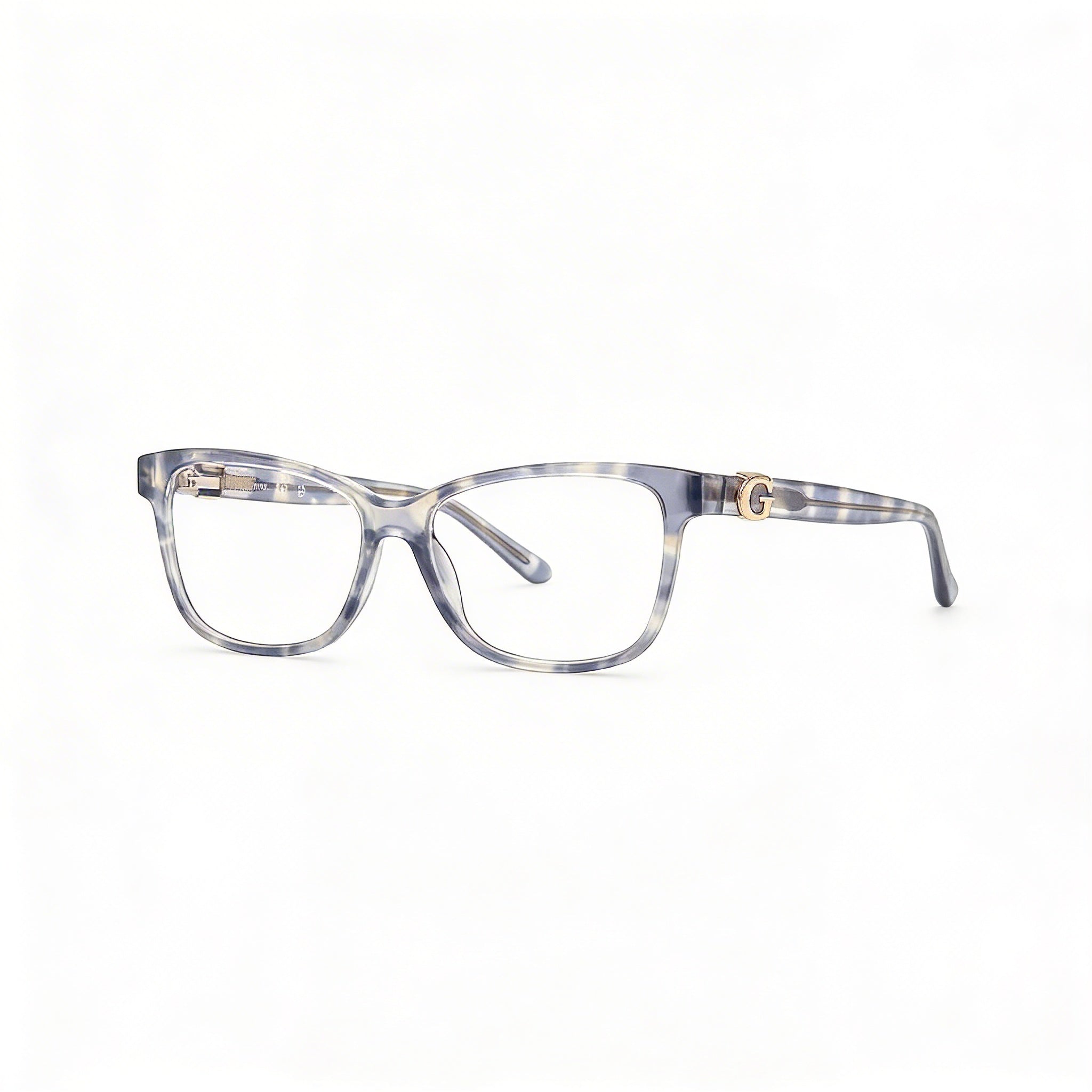 Gafas GUESS Gu50227 para mujer con montura de plástico azul brillante, ancho de lente de 52 mm, puente de 15 mm, patilla de 140 mm, Photo 3