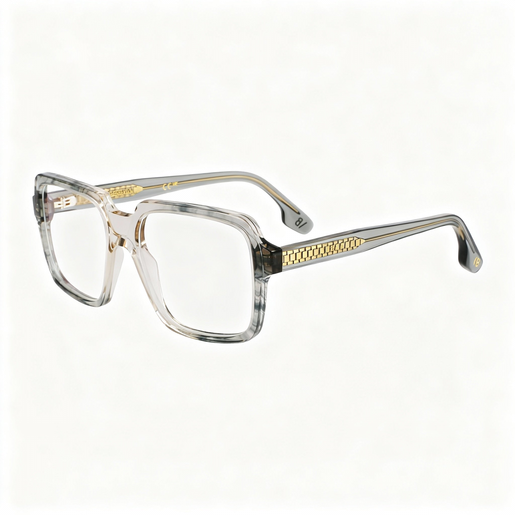 Victoria Beckham VB2668 Women's Acetate Rounded Square Optical Frames Vintage Shaded Grey 53-17-140, Photo 3