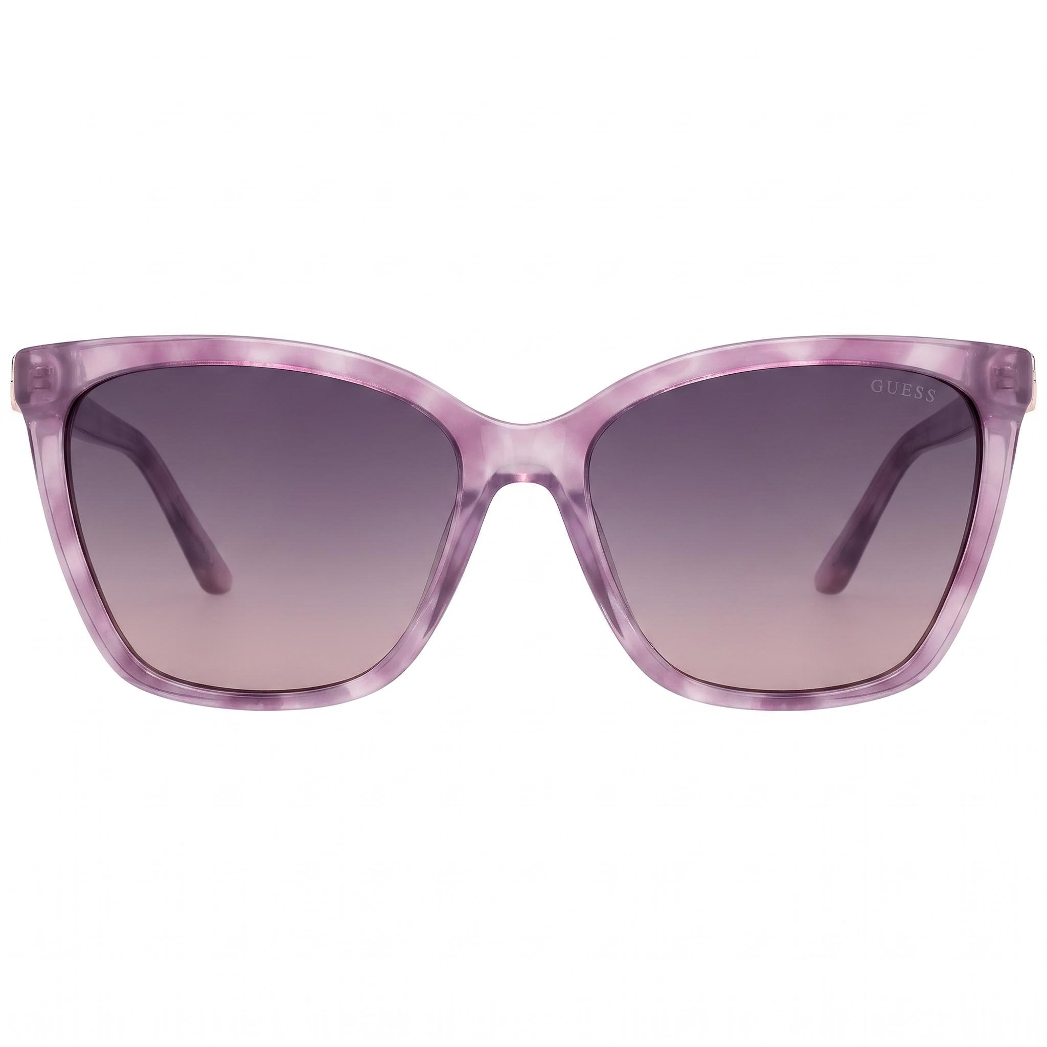 GUESS Gu00191 Women's Injected Frame Violet Havana Sunglasses, Gradient Mirror Violet Lenses, UV 400, 56mm, Photo 2