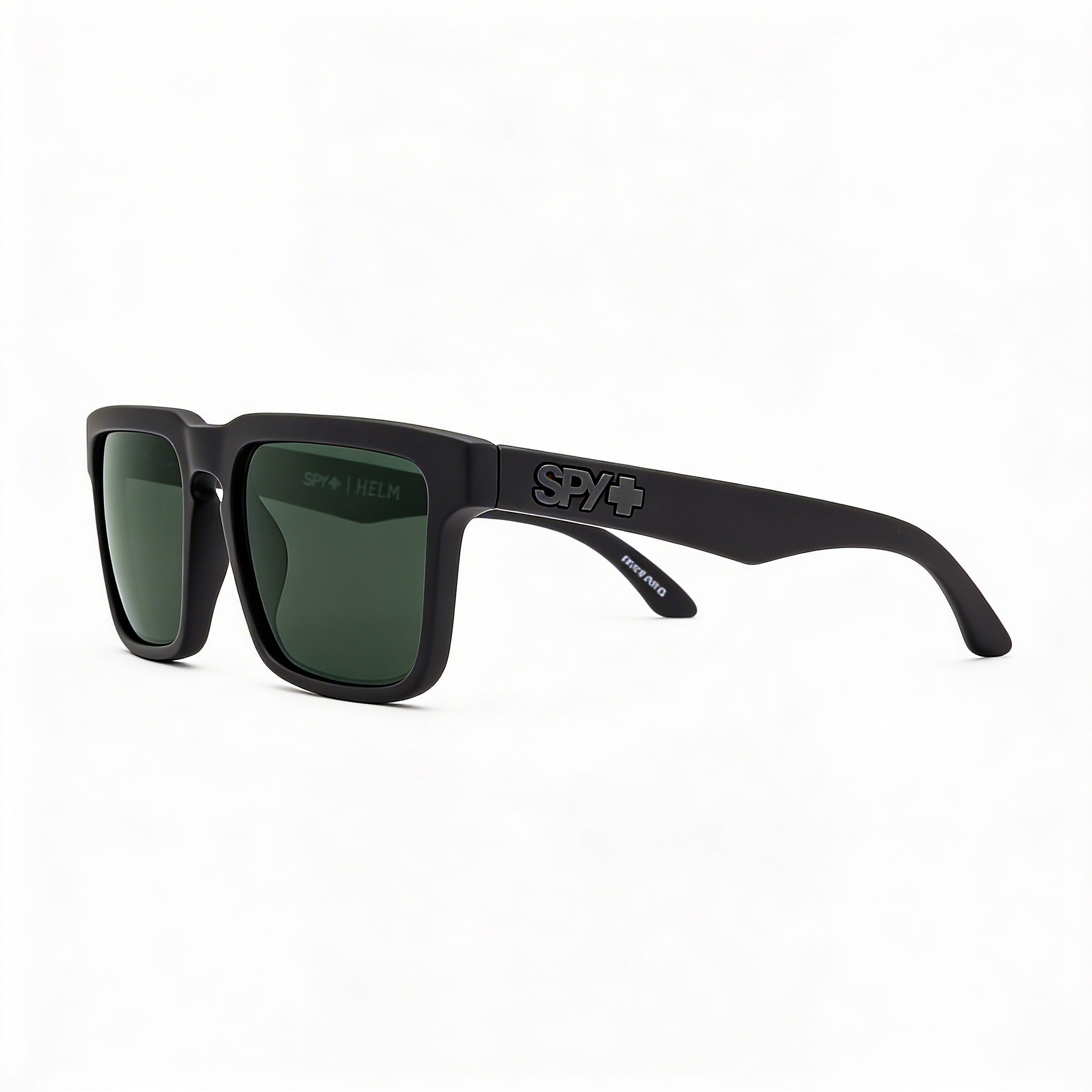 Spy Casual Women's Lightweight Plastic Sunglasses, Soft Matte Black Frame, Happy Gray Green Polarized Lenses 57mm, Photo 3