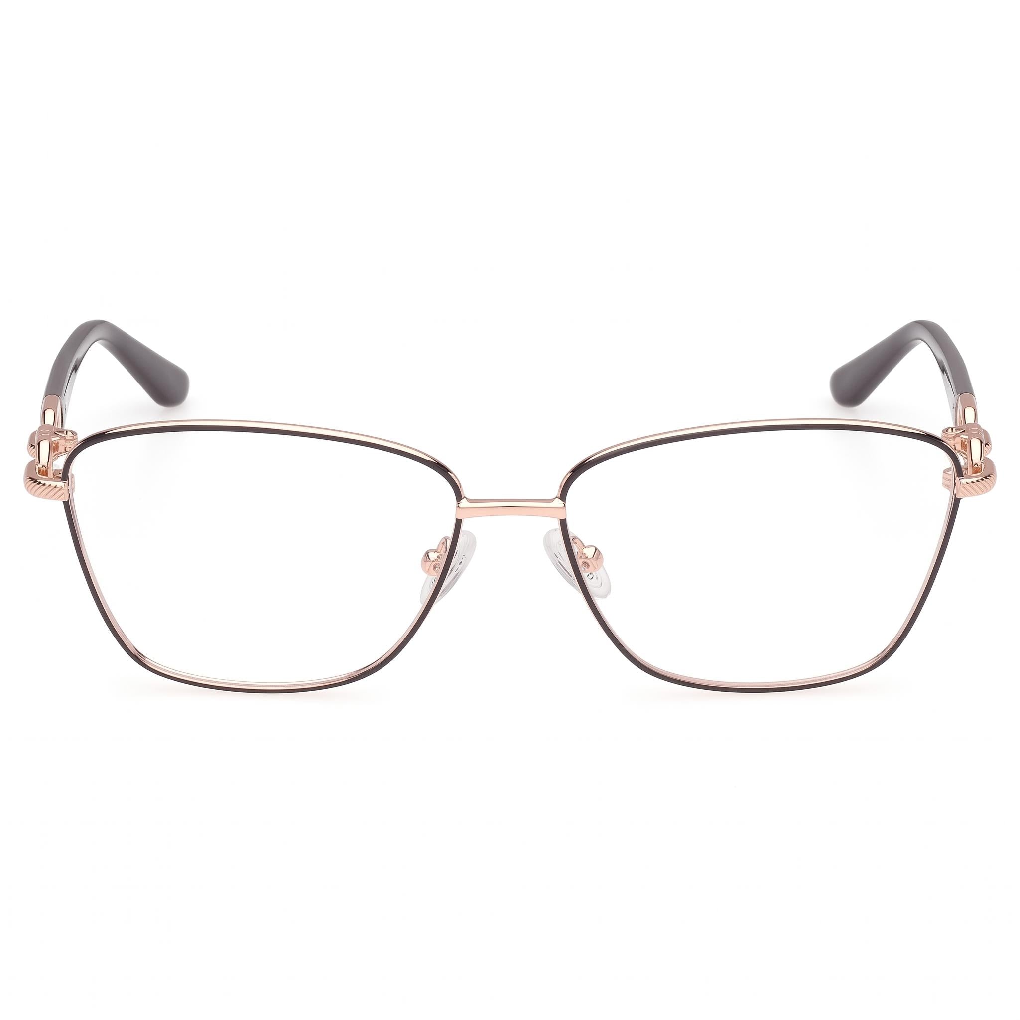 GUESS Gu50179 Women's Metal Frame Eyeglasses with Polycarbonate Lenses, Matte and Shiny Grey 57/14/140, Photo 2